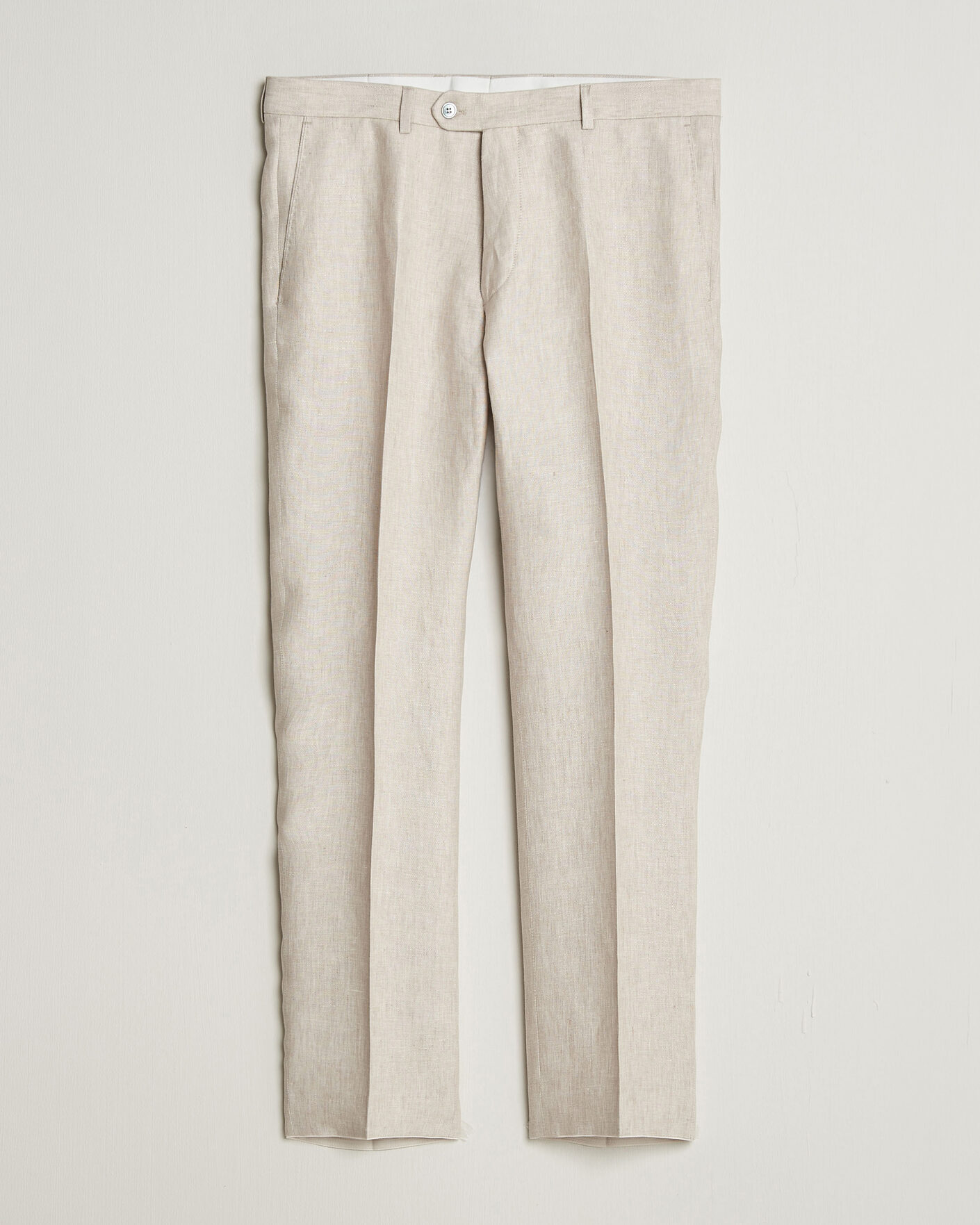 Men | Trousers | Oscar Jacobson | Dandy Linen Trousers Off White