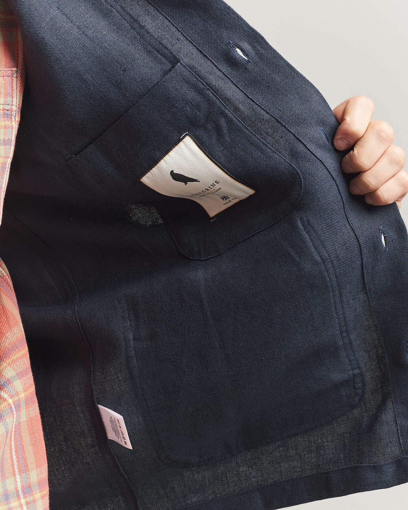 Men | Shirts | Peregrine | Windsor Linen Shacket Navy