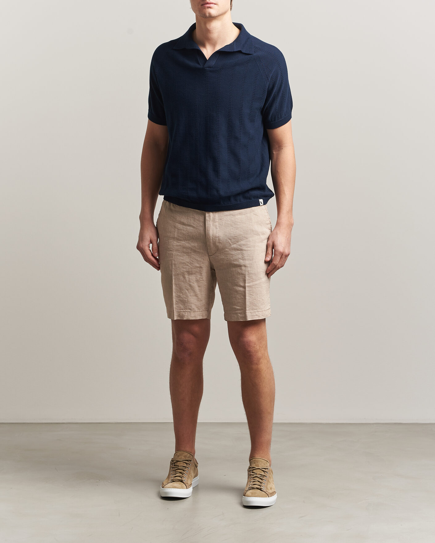 Men | Polo Shirts | Peregrine | Alma Cotton Structure Polo Navy