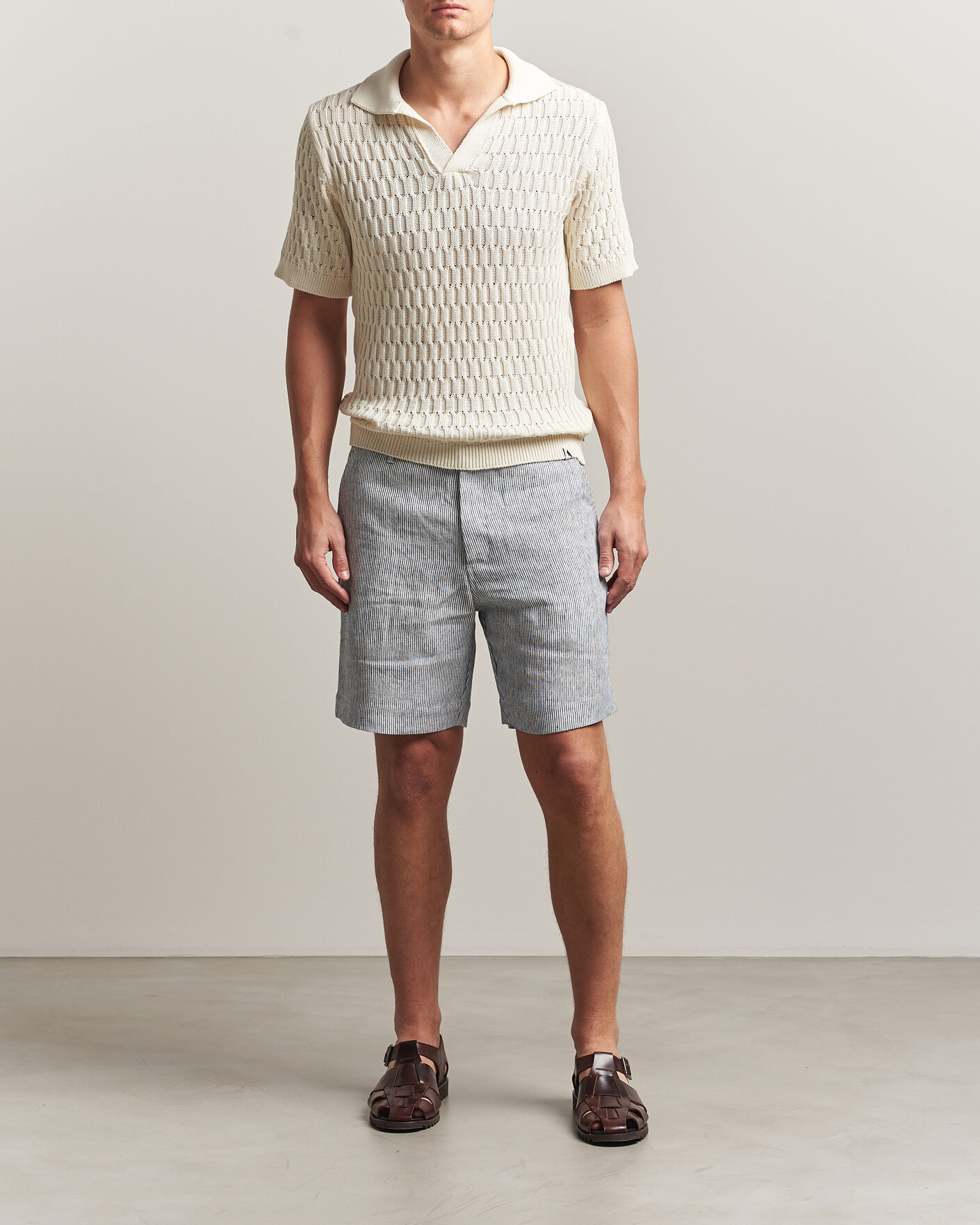 Men | Polo Shirts | Peregrine | Cove Knitted Cotton Polo Shirt White