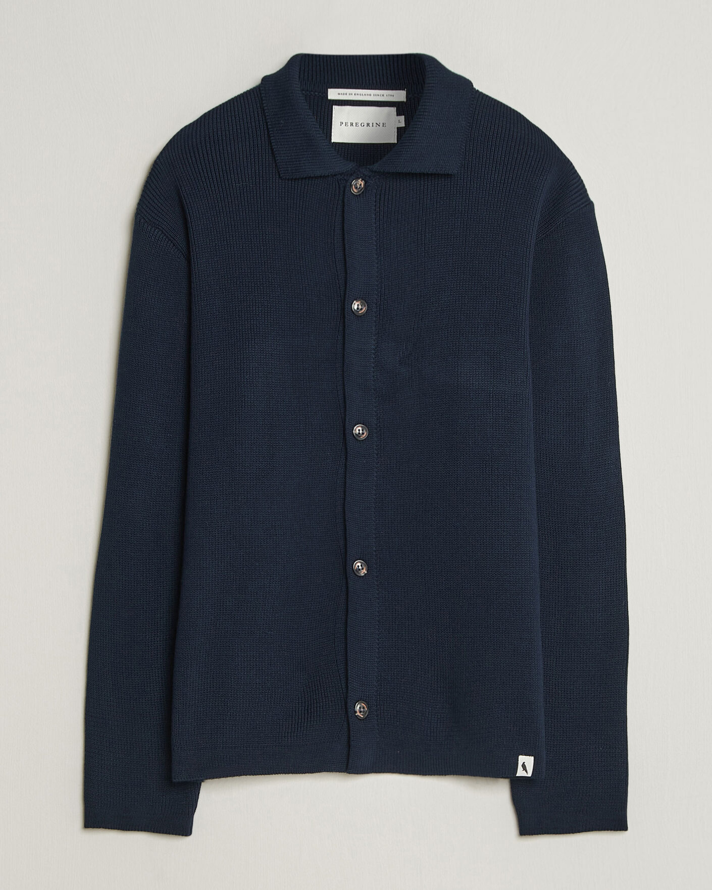 Men | Sweaters & Knitwear | Peregrine | River Knitted Cotton Schacket Navy