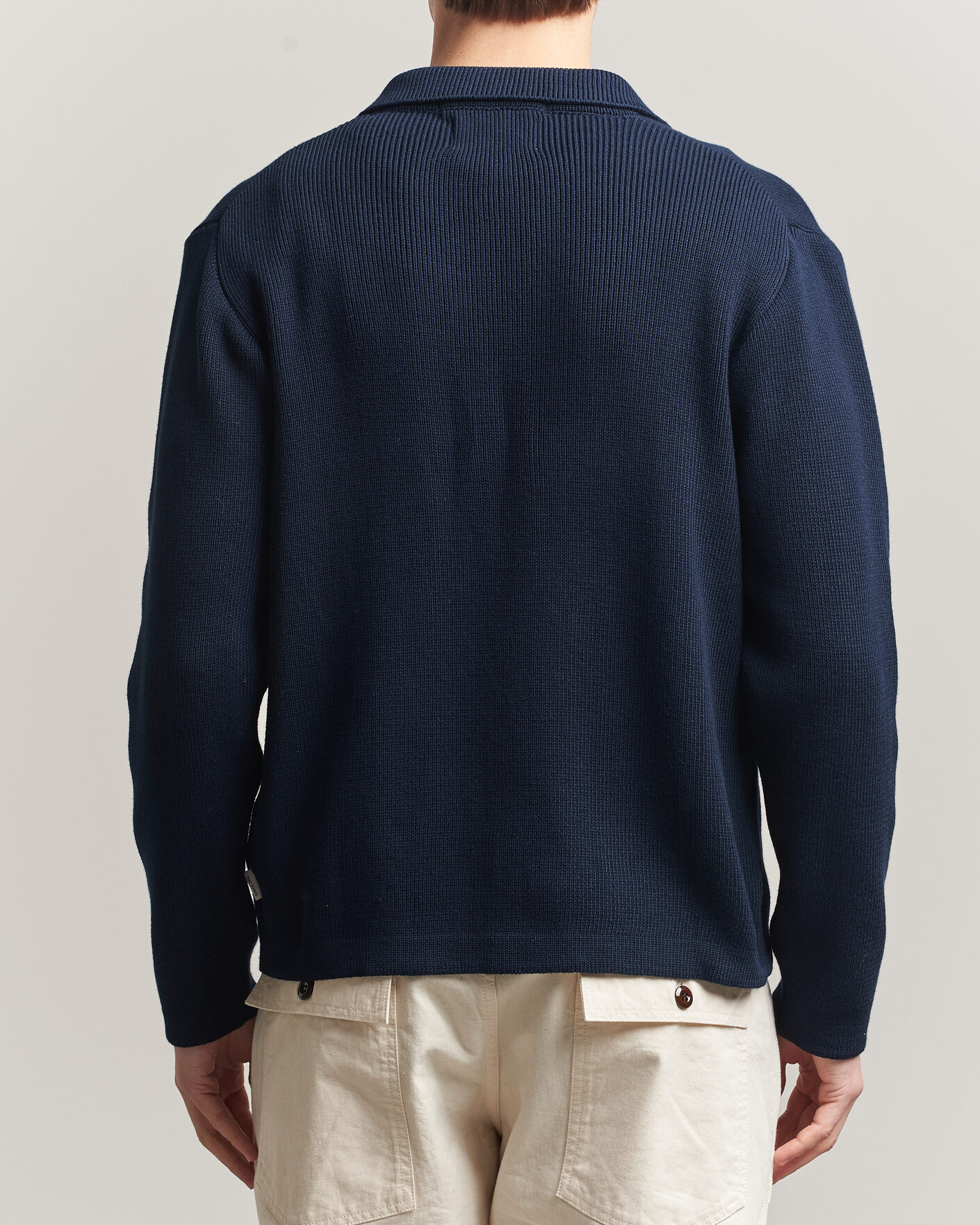 Men | Sweaters & Knitwear | Peregrine | River Knitted Cotton Schacket Navy