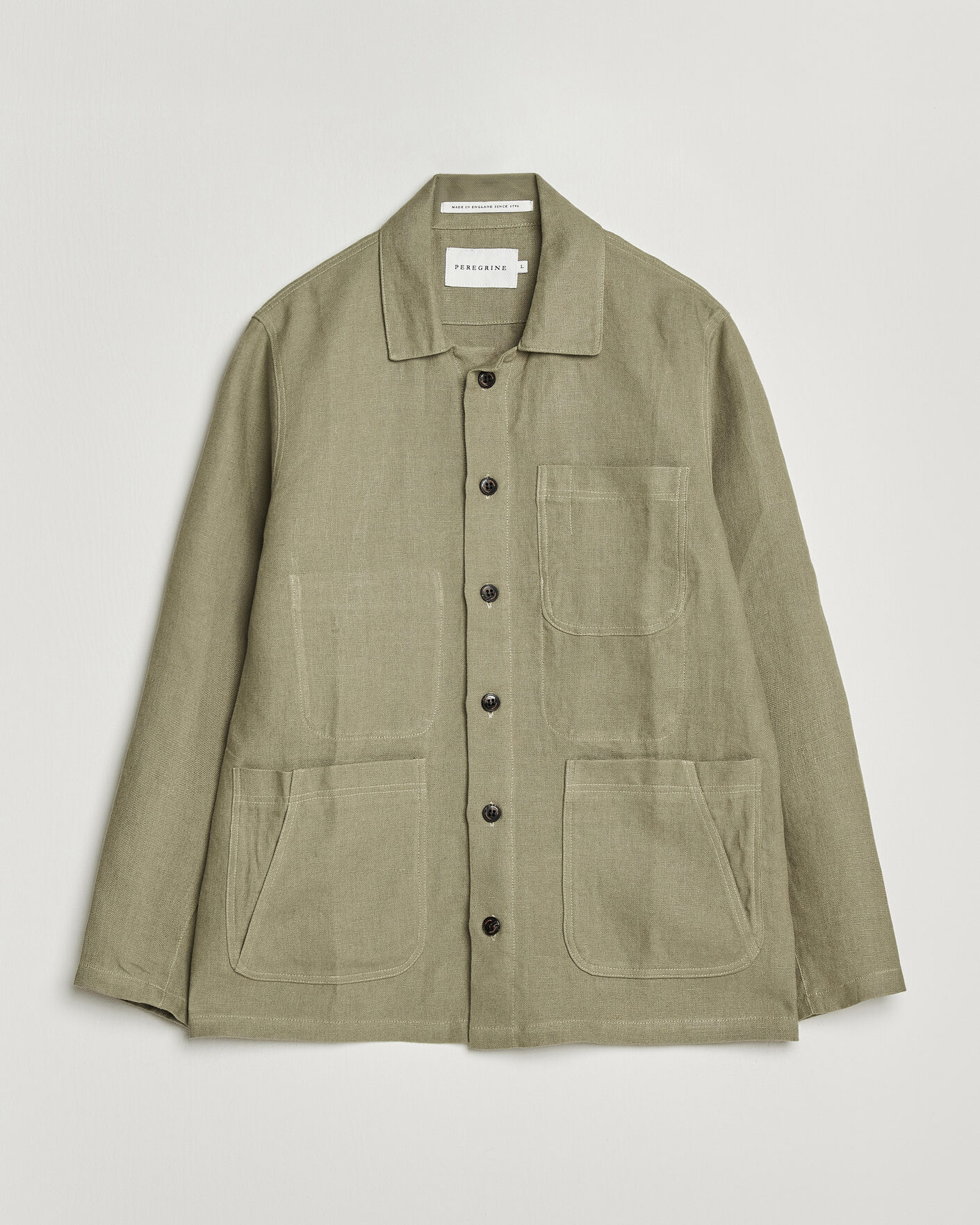 Men | Shirts | Peregrine | Windsor Linen Shacket Khaki