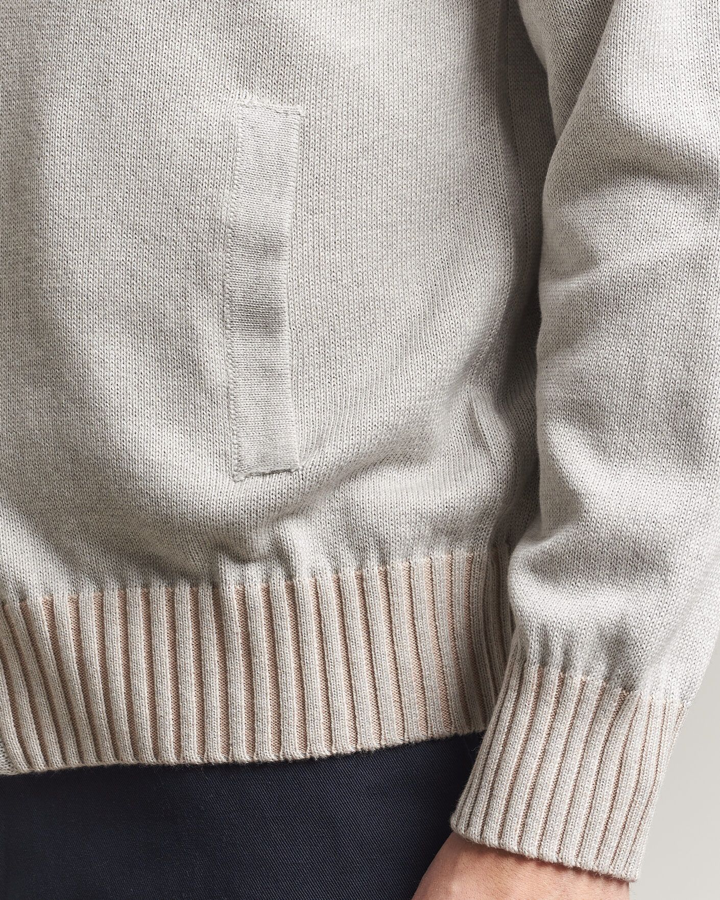 Men | Sweaters & Knitwear | Morgano | Cotton/Cashmere Knitted Cardigan Light Grey