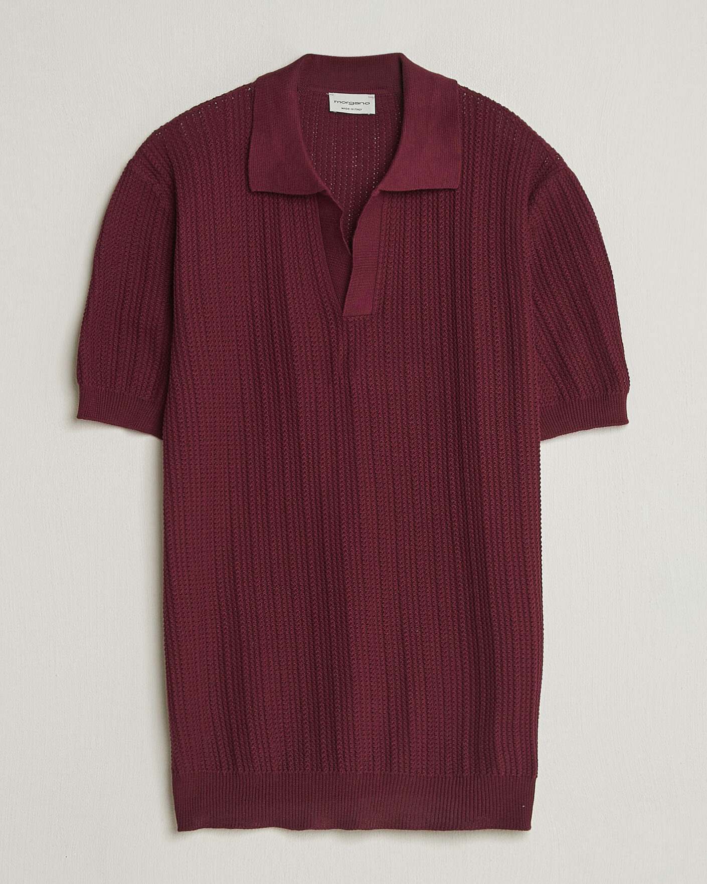 Men | Polo Shirts | Morgano | Structured Knitted Polo Burgundy