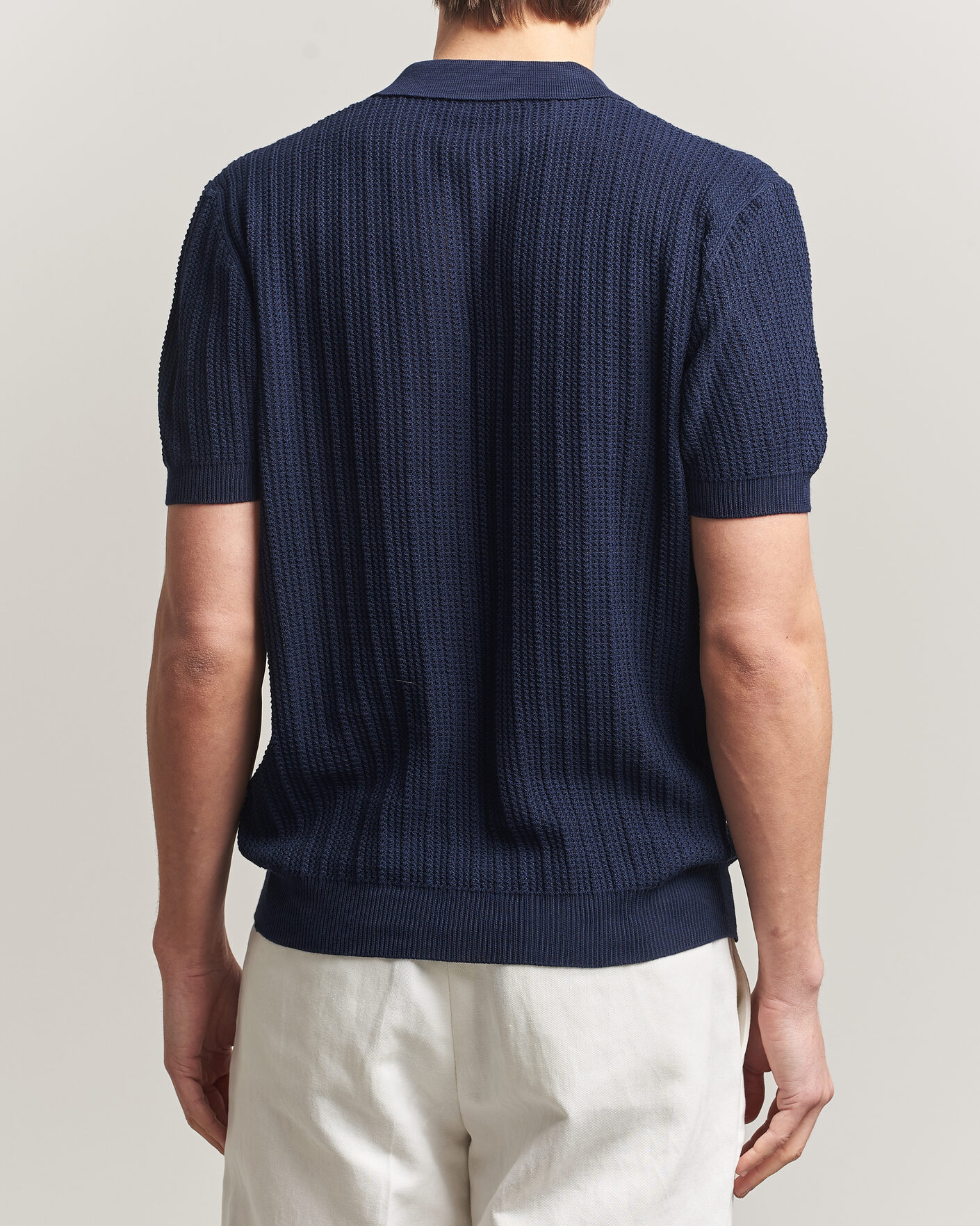 Men | Polo Shirts | Morgano | Structured Knitted Polo Navy
