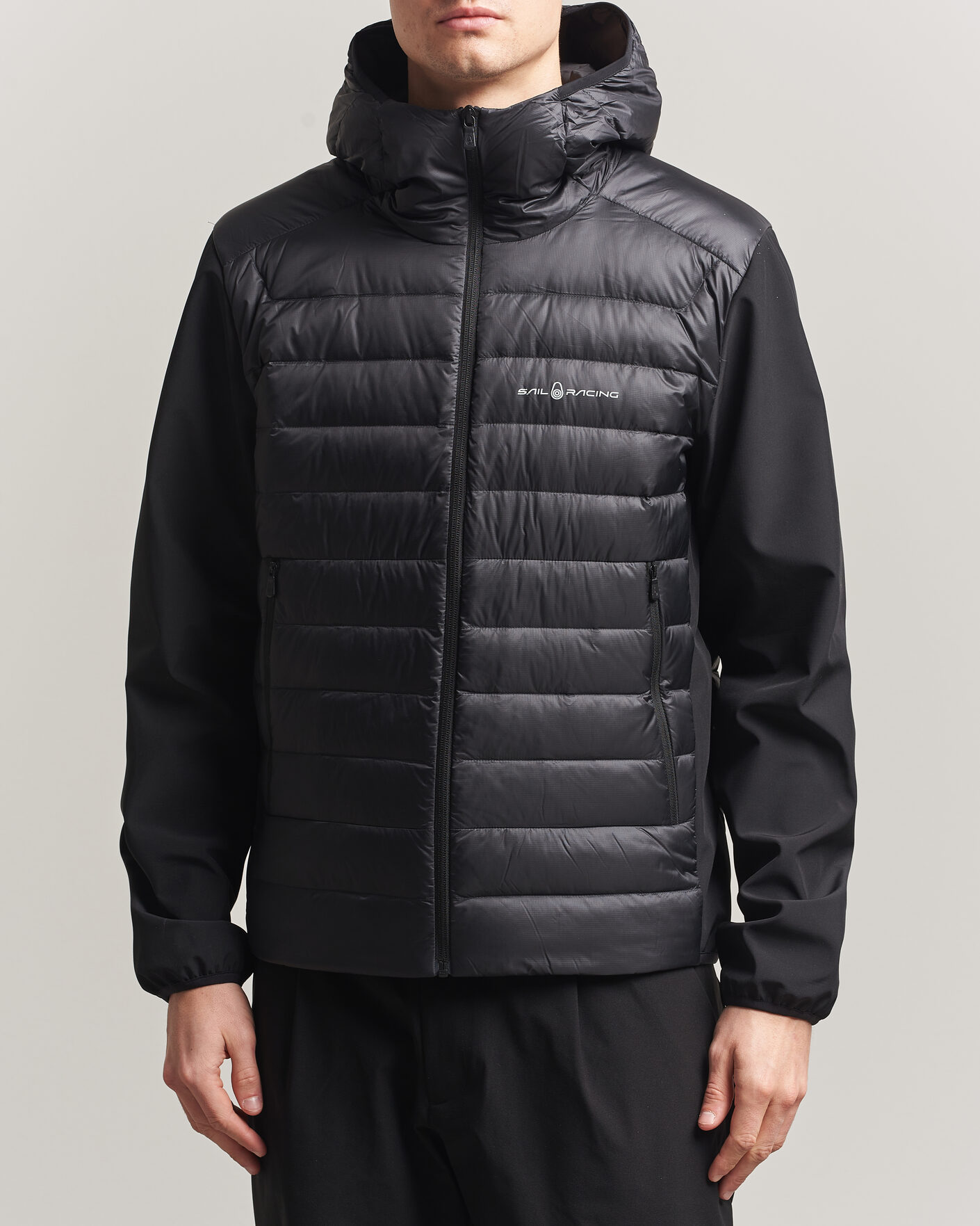 Men | Coats & Jackets | Sail Racing | Spray Hooded Hybrid Jacket Carbon