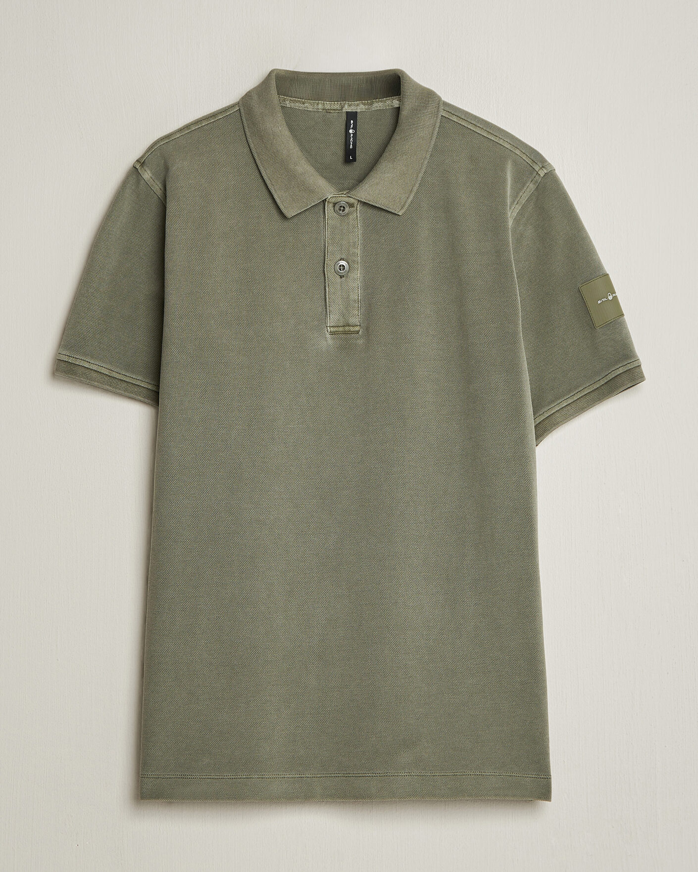 Men | Polo Shirts | Sail Racing | Wind Pigment Dyed Polo Mud Green