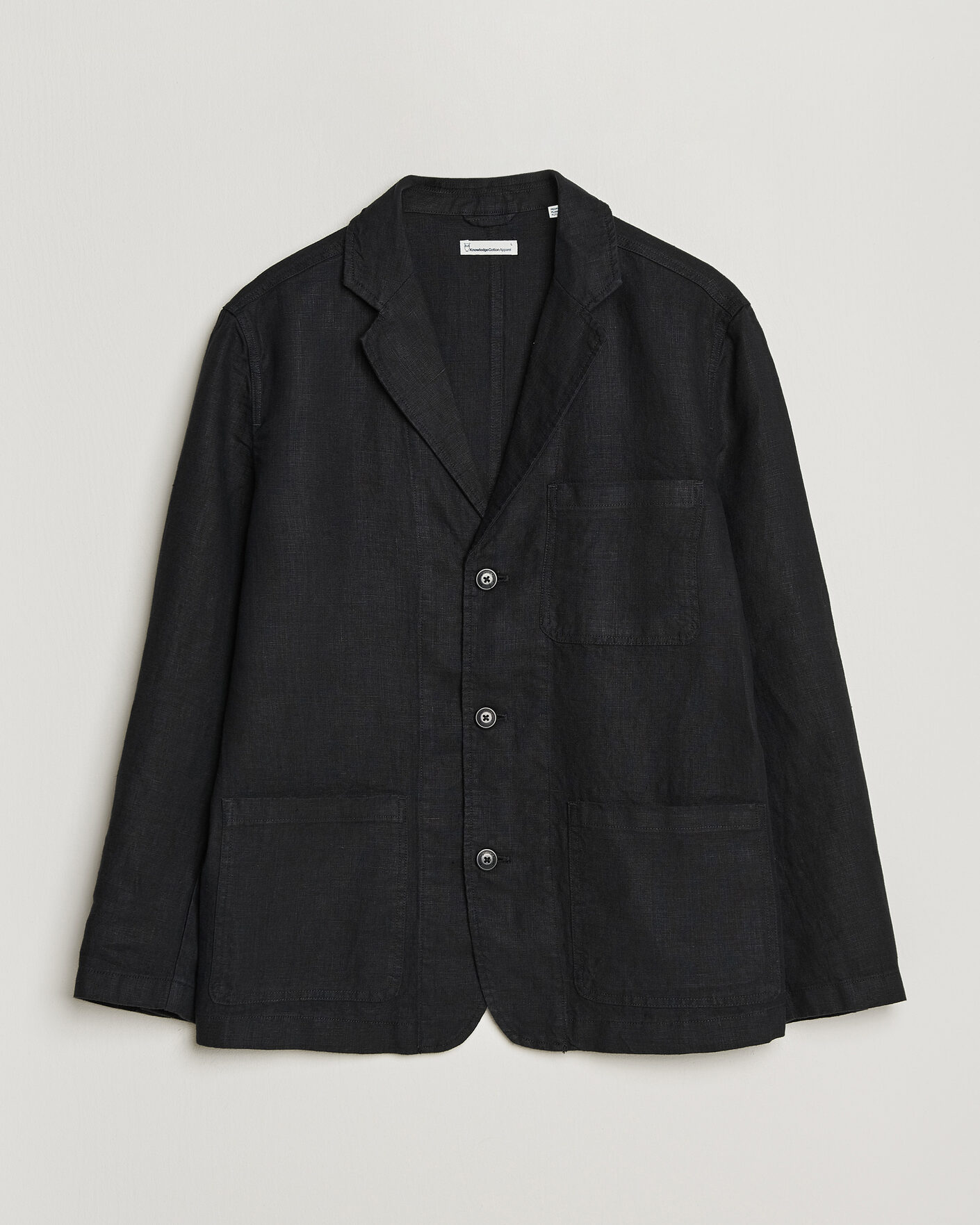 Men |  | KnowledgeCotton Apparel | Linen Blazer Black