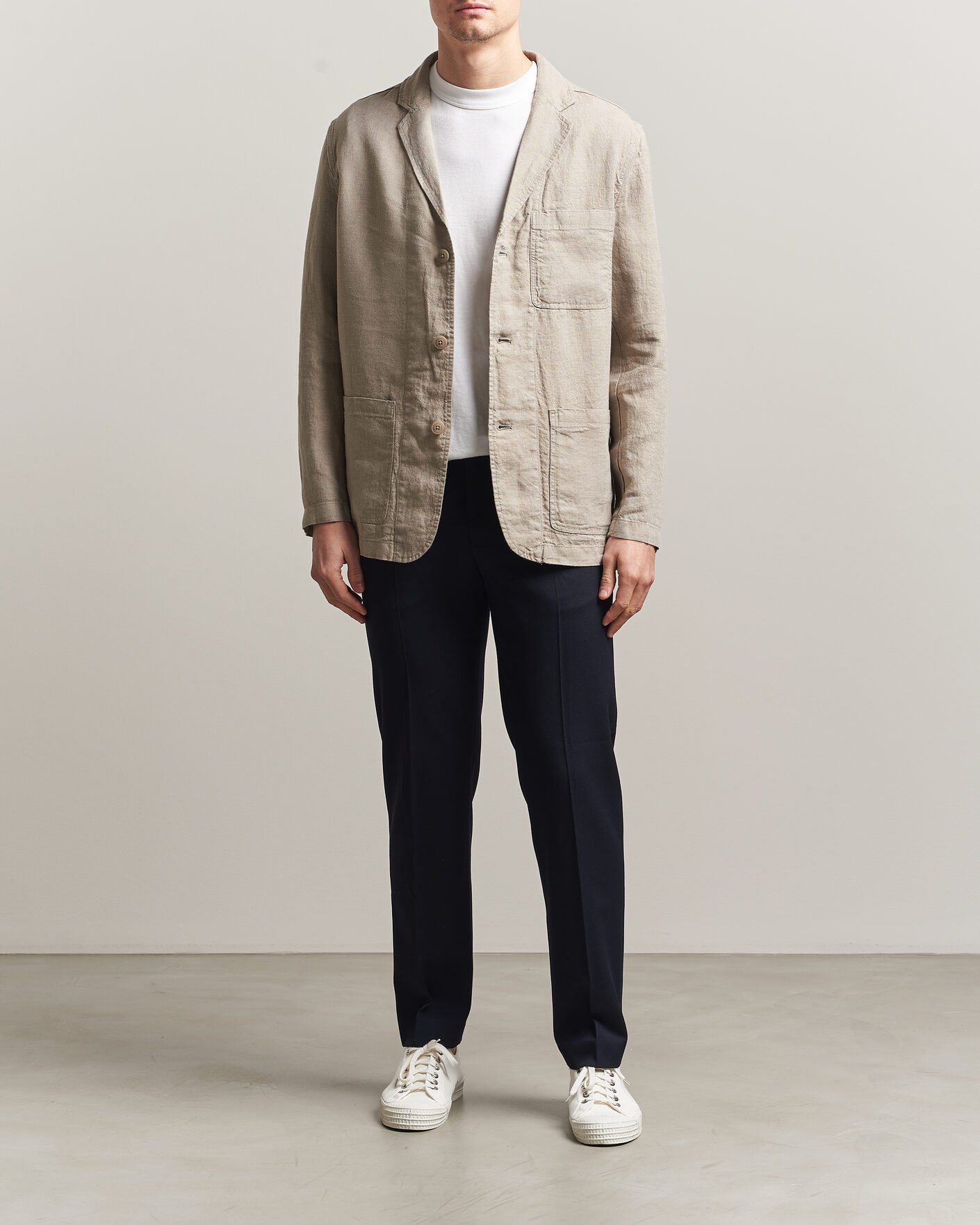 Men | Blazers | KnowledgeCotton Apparel | Linen Blazer Twill