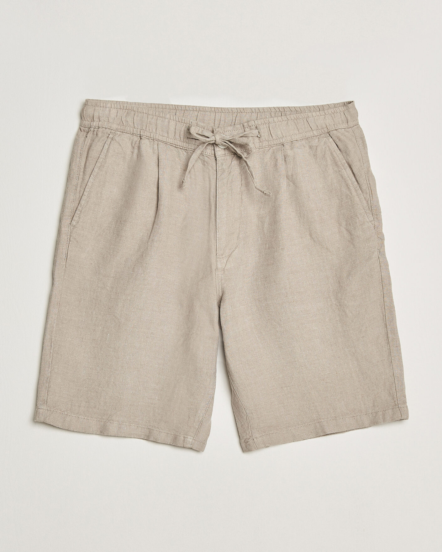Men | Shorts | KnowledgeCotton Apparel | Loose Linen Shorts Twill