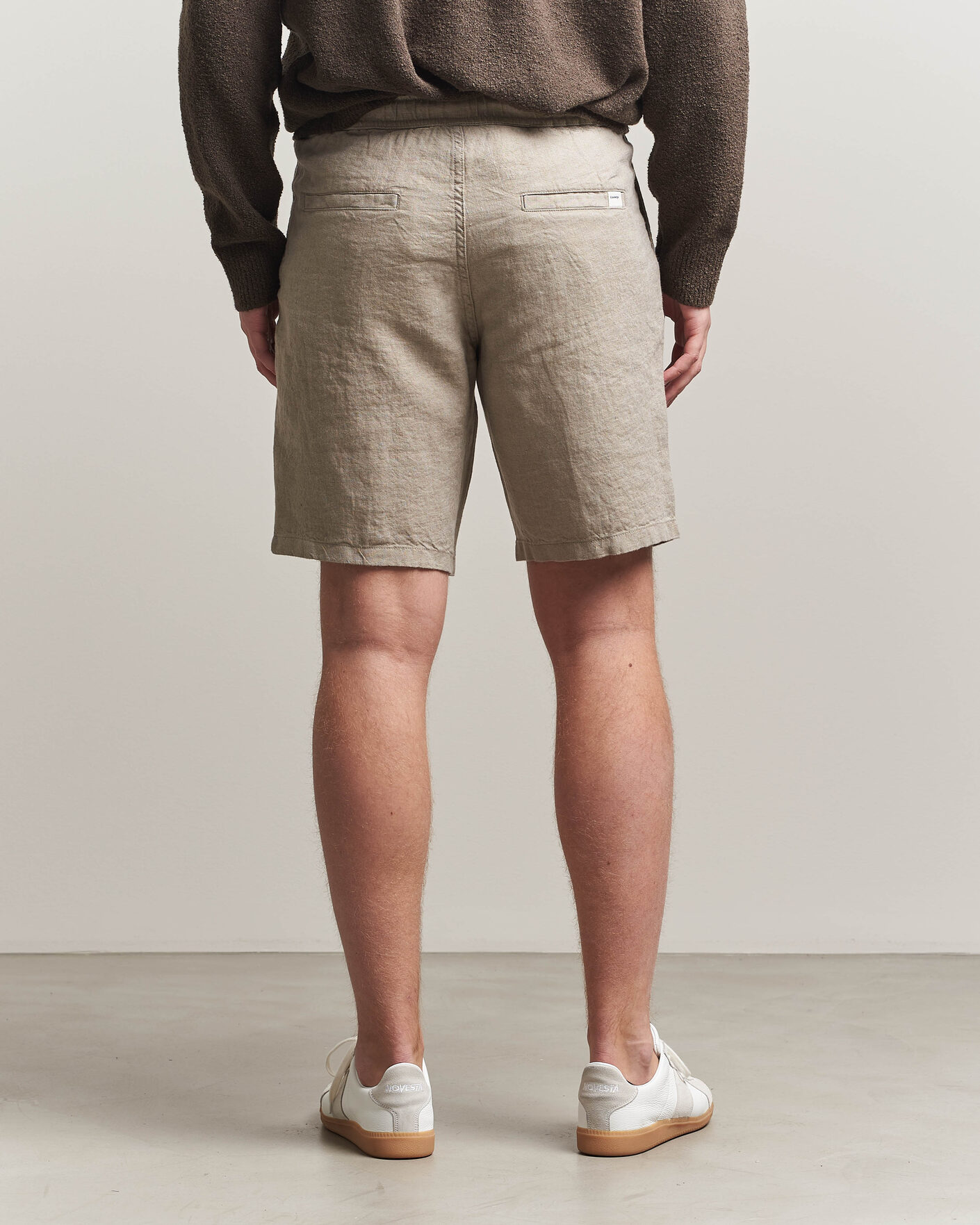 Men | Shorts | KnowledgeCotton Apparel | Loose Linen Shorts Twill