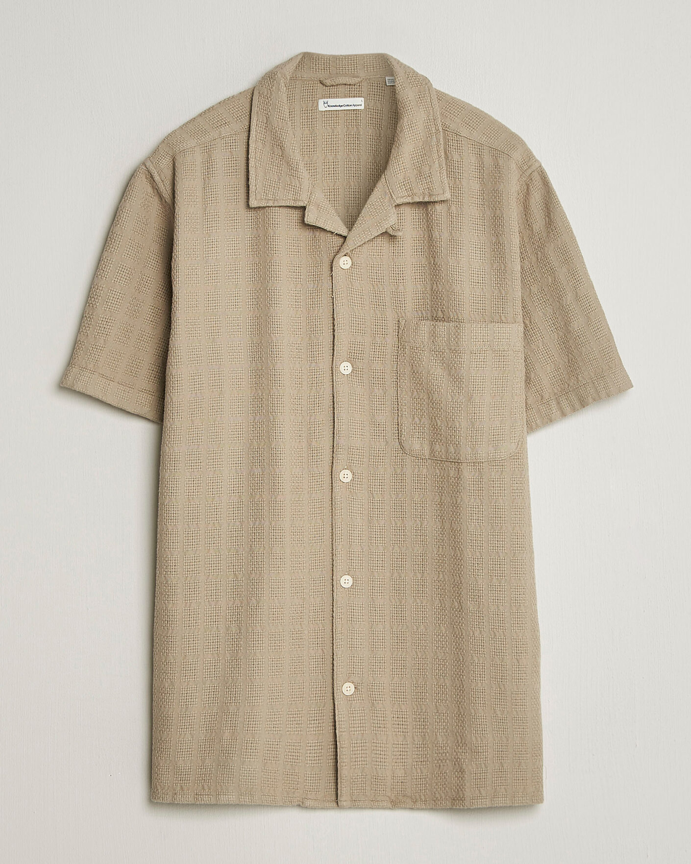 Men | Shirts | KnowledgeCotton Apparel | Structured Cotton Dobby Shirt Twill