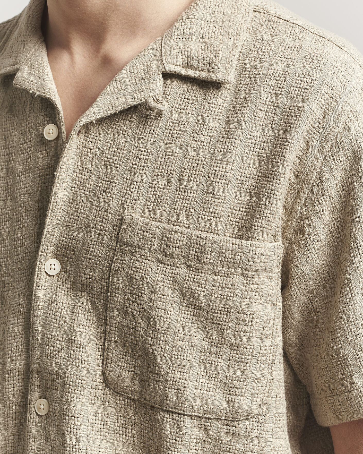 Men | Shirts | KnowledgeCotton Apparel | Structured Cotton Dobby Shirt Twill