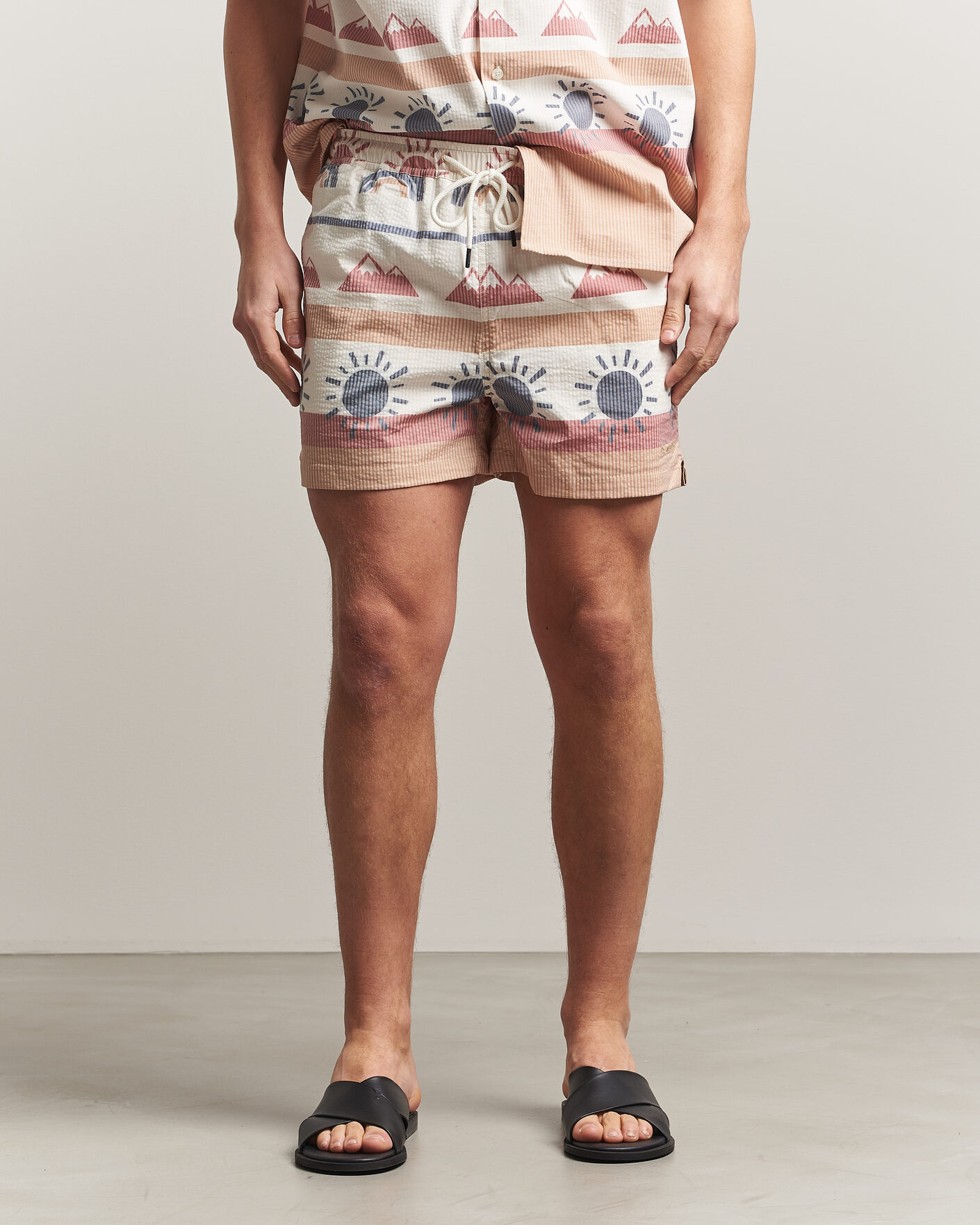 Men | Swimwear | KnowledgeCotton Apparel | Printed Swimshorts Multi