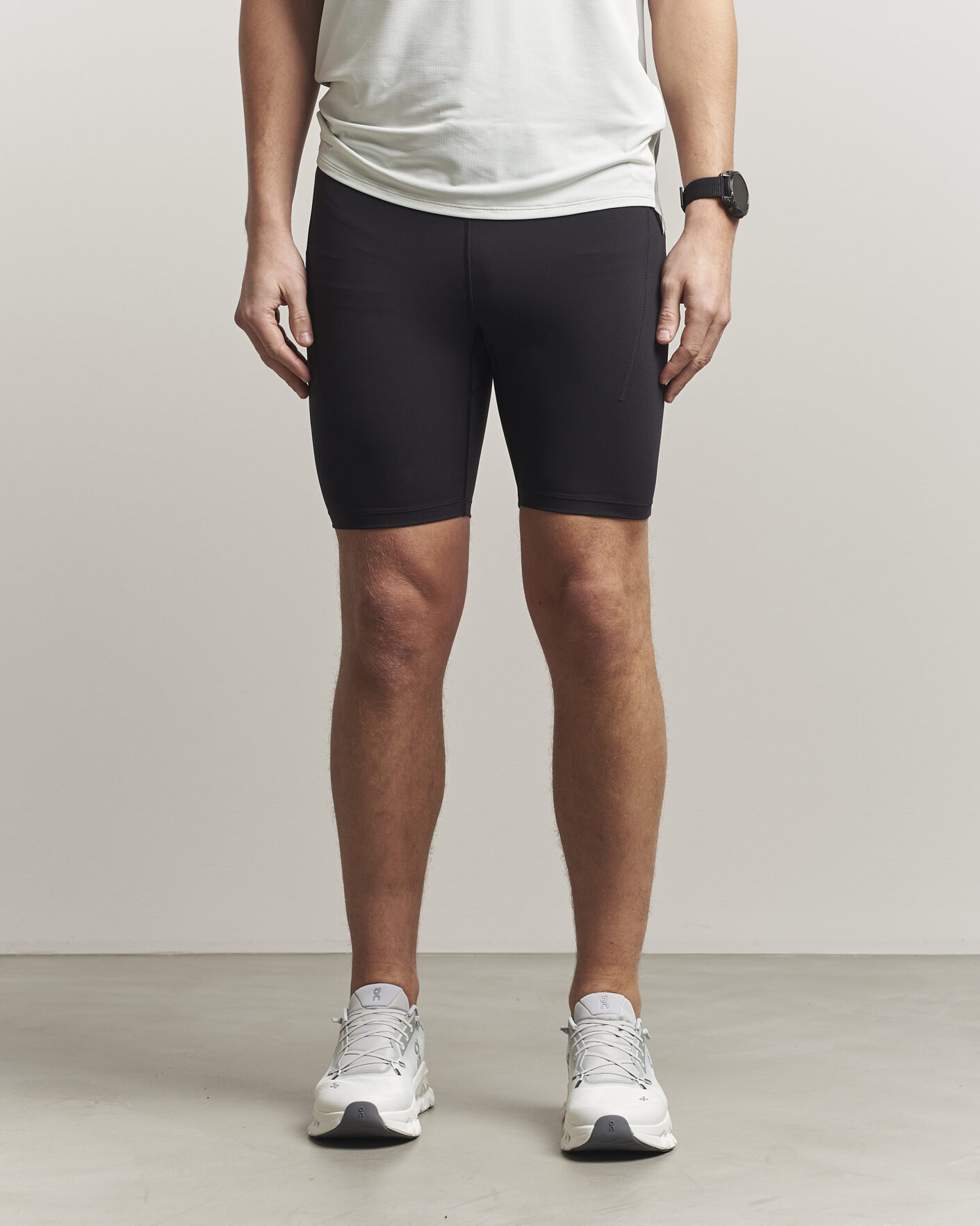 Men | Trousers | On | 8 Inch Performance Tights Black