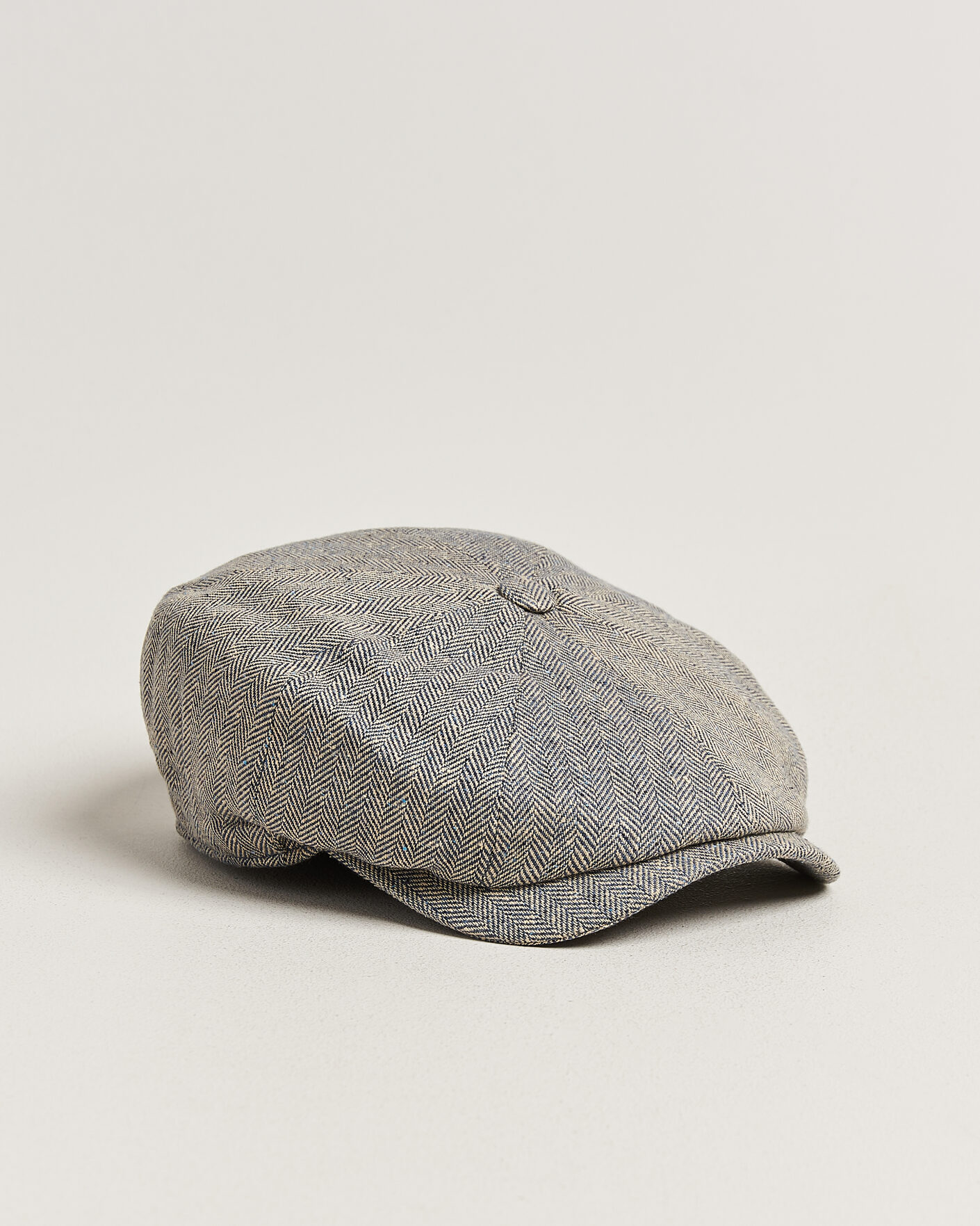 Men | Hats & Caps | Wigéns | Newsboy Retro Herringbone Cap Blue