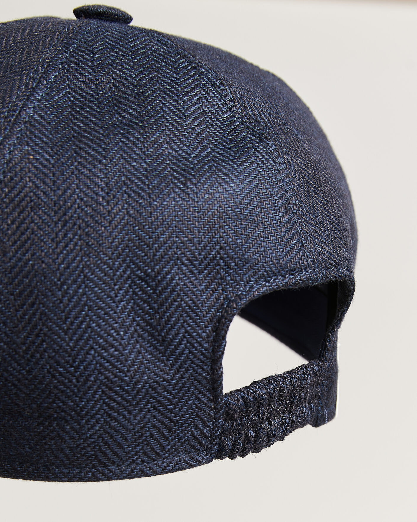 Wigéns Baseball Linen Herringbone Cap Navy at CareOfCarl.com