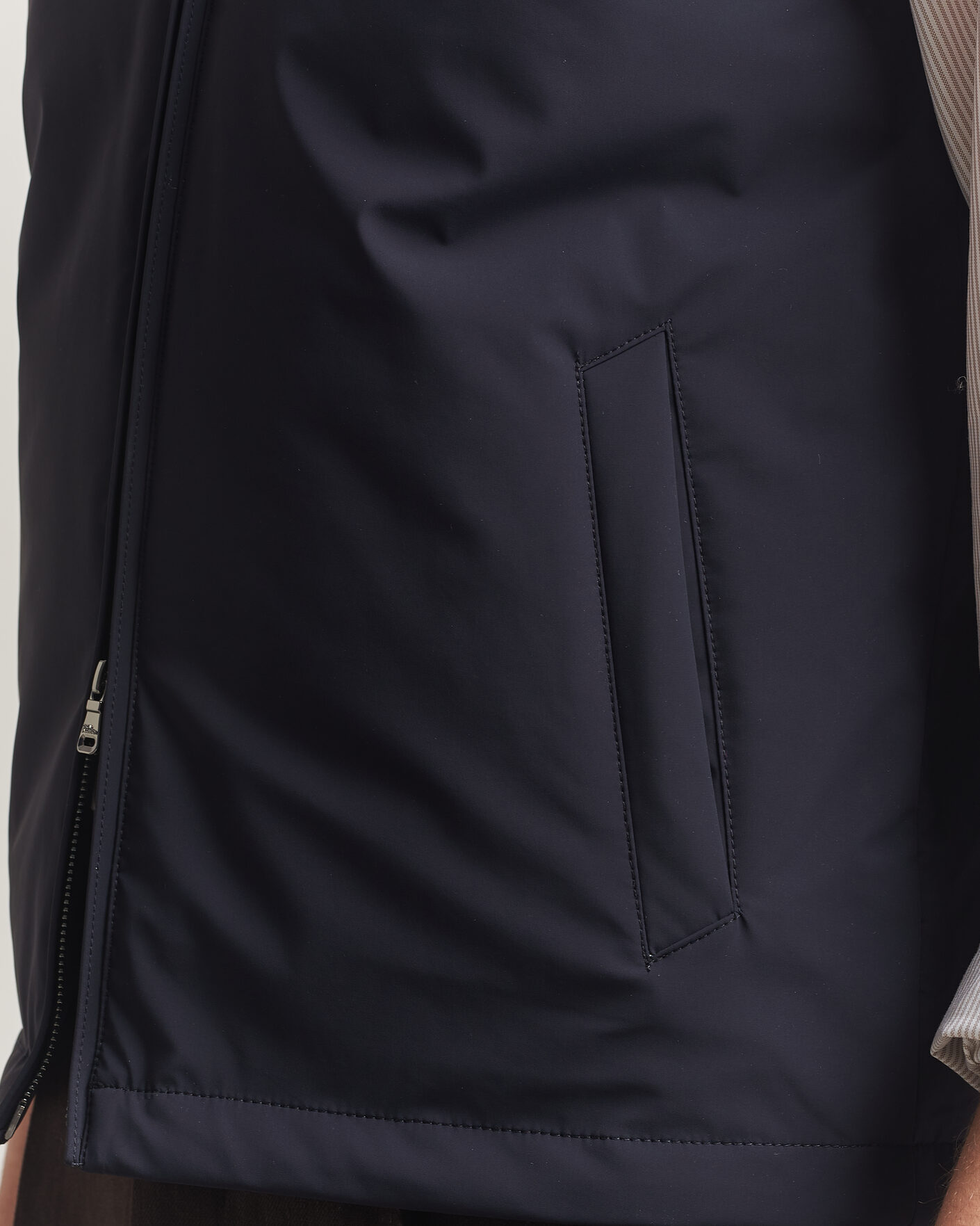 Men | Gilets | Oscar Jacobson | Light Zipped Waistcoat Navy