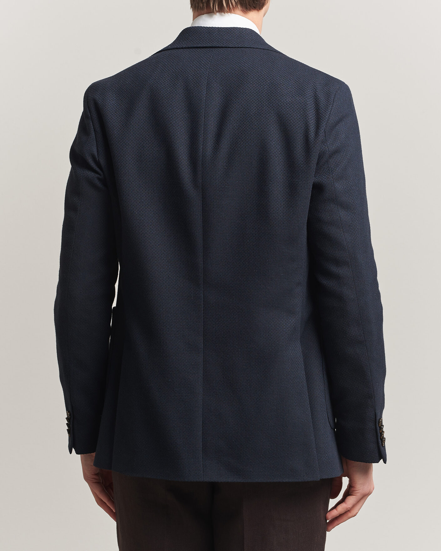 Men | Blazers | Oscar Jacobson | Fogerty Patch Structure Cotton Blazer Navy