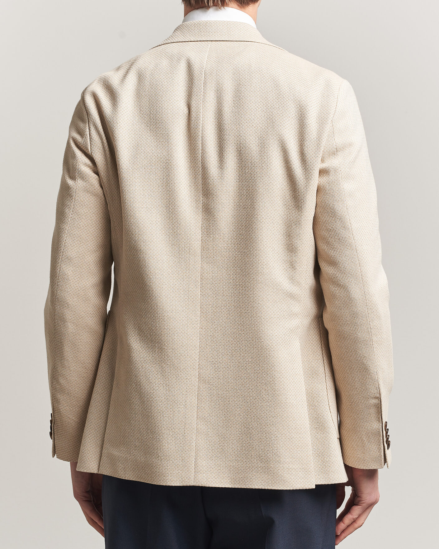 Men | Blazers | Oscar Jacobson | Fogerty Patch Structure Cotton Blazer Beige