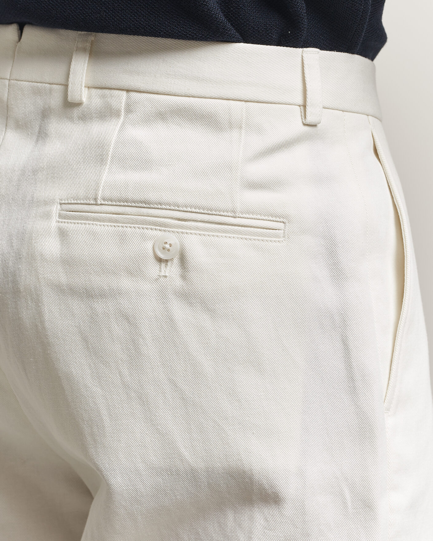 Men | Trousers | Oscar Jacobson | Del Cotton/Linen Trousers White
