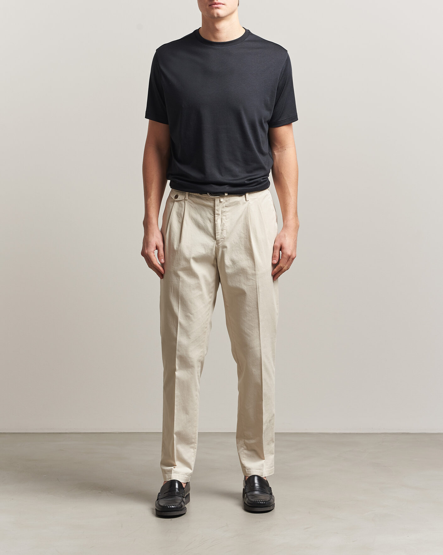 Men | T-Shirts | Oscar Jacobson | Kim Lyocel/Cotton T-Shirt Black