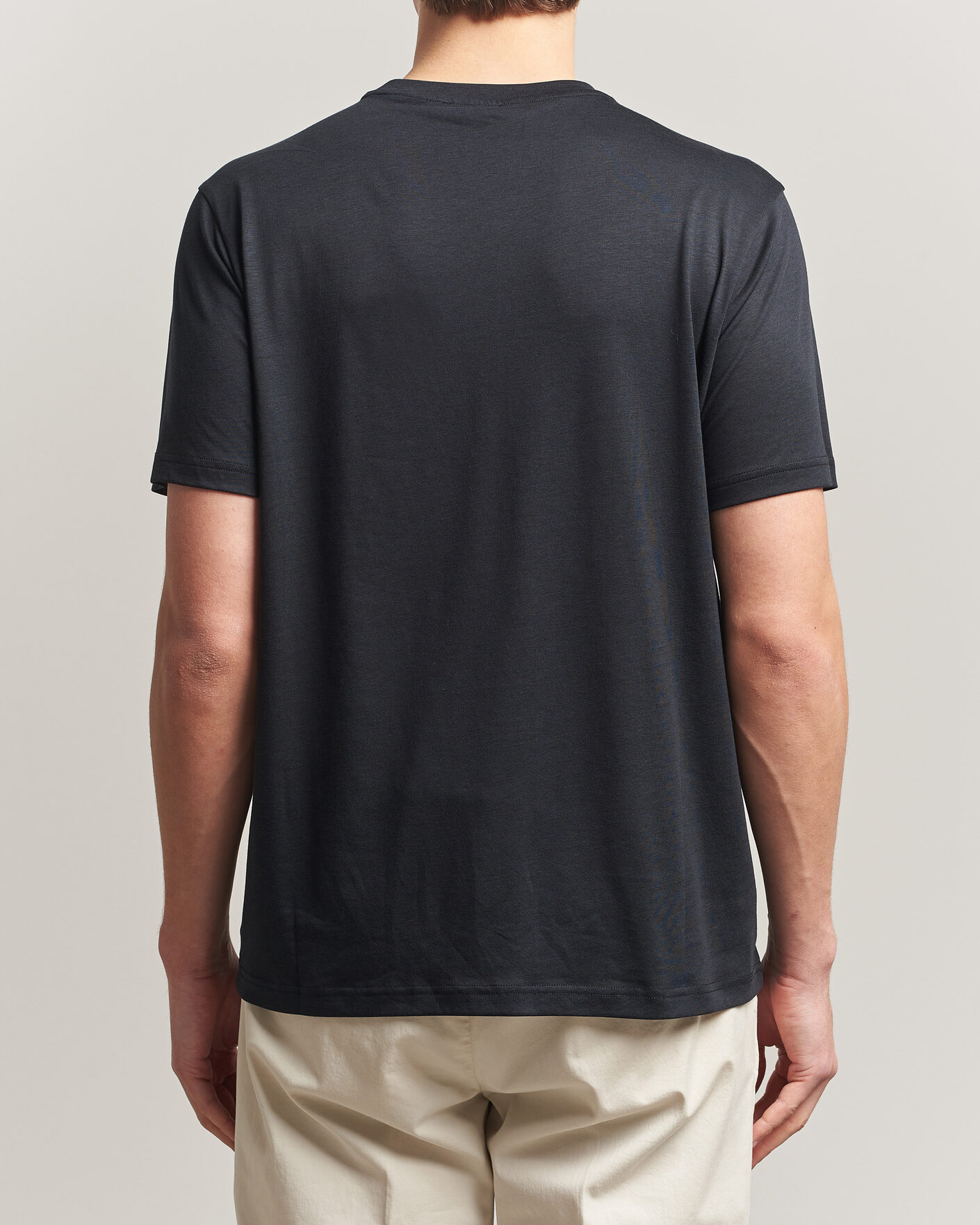 Men | T-Shirts | Oscar Jacobson | Kim Lyocel/Cotton T-Shirt Black
