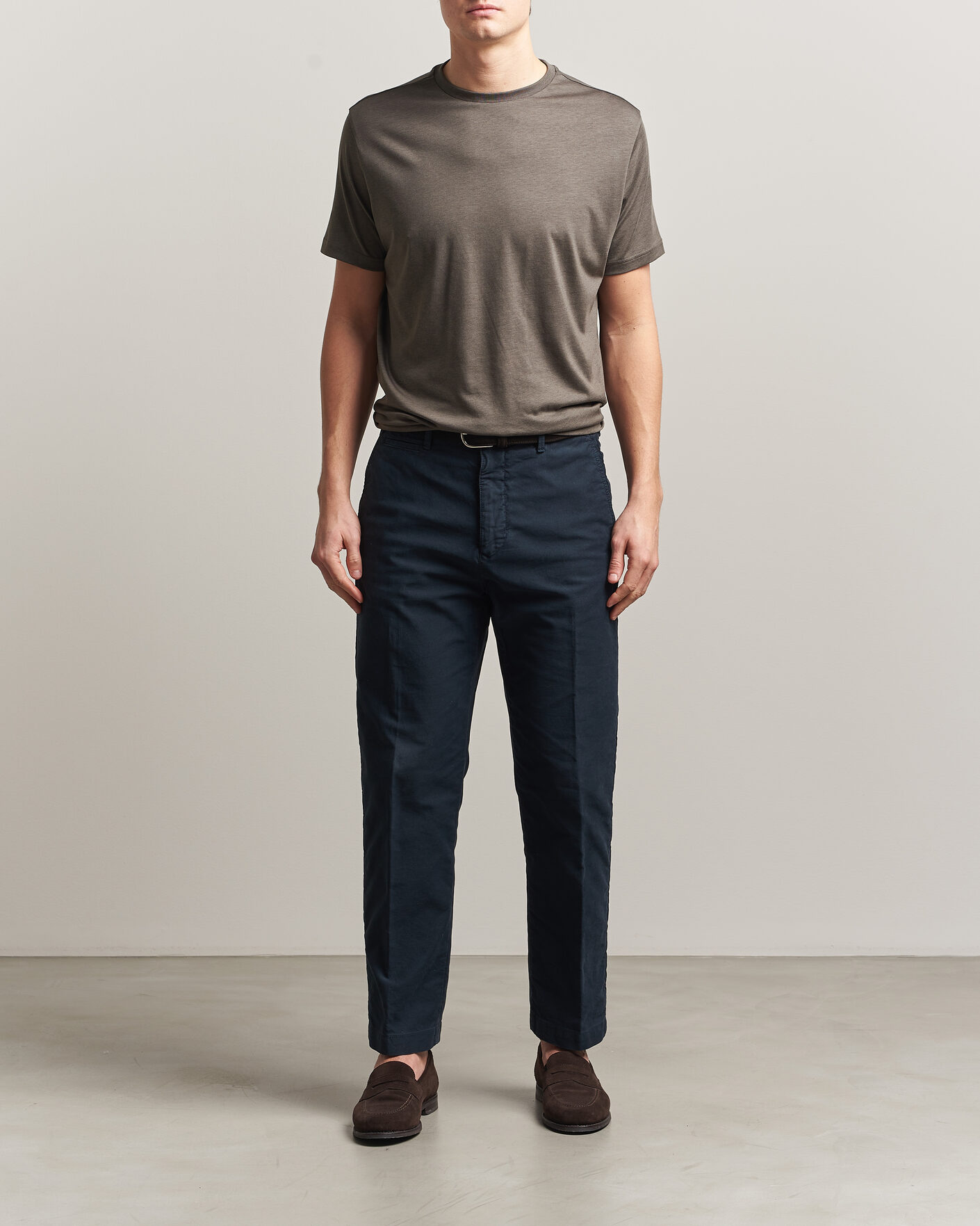 Men | T-Shirts | Oscar Jacobson | Kim Lyocel/Cotton T-Shirt Green