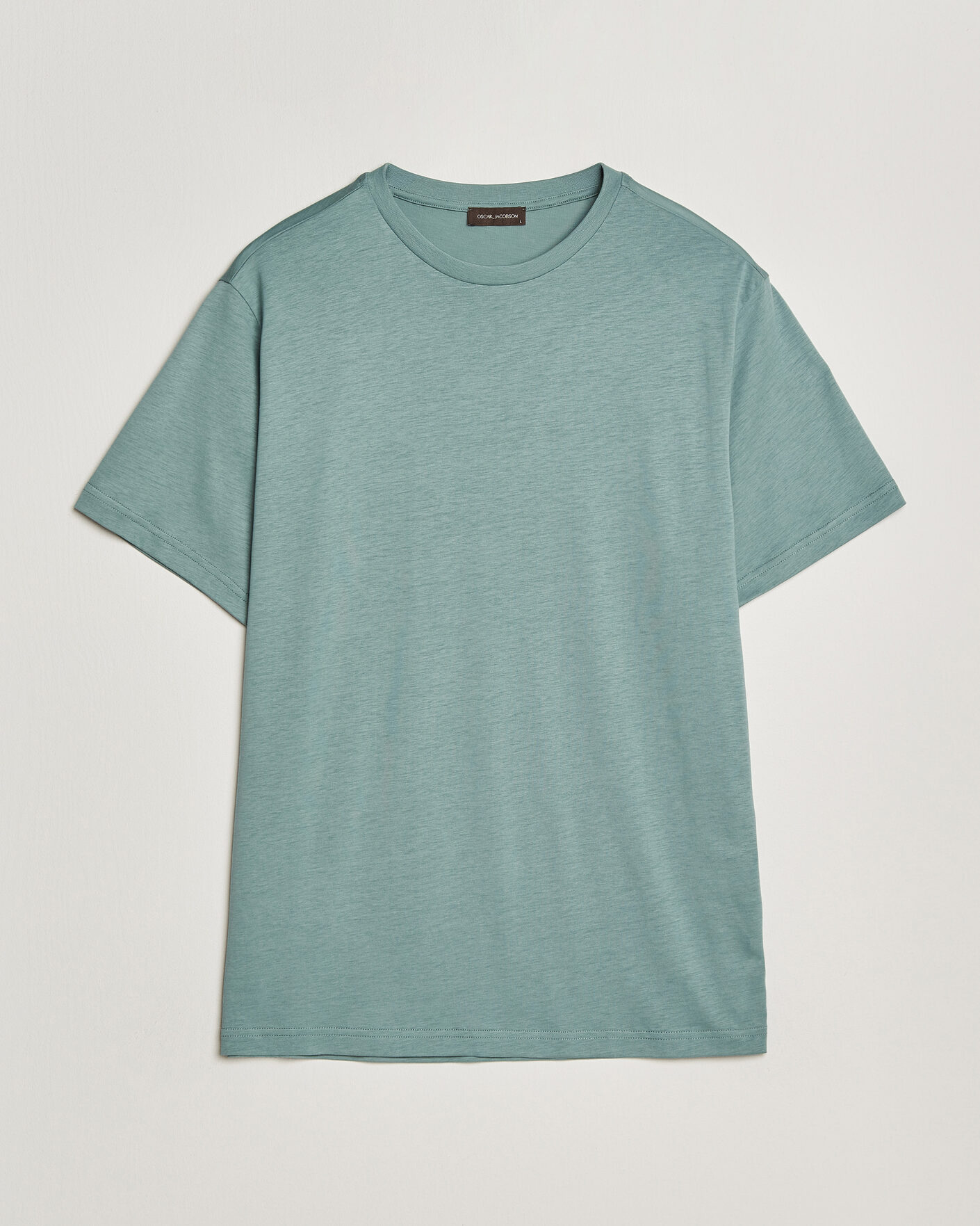Men | T-Shirts | Oscar Jacobson | Kim Lyocel/Cotton T-Shirt Soft Green