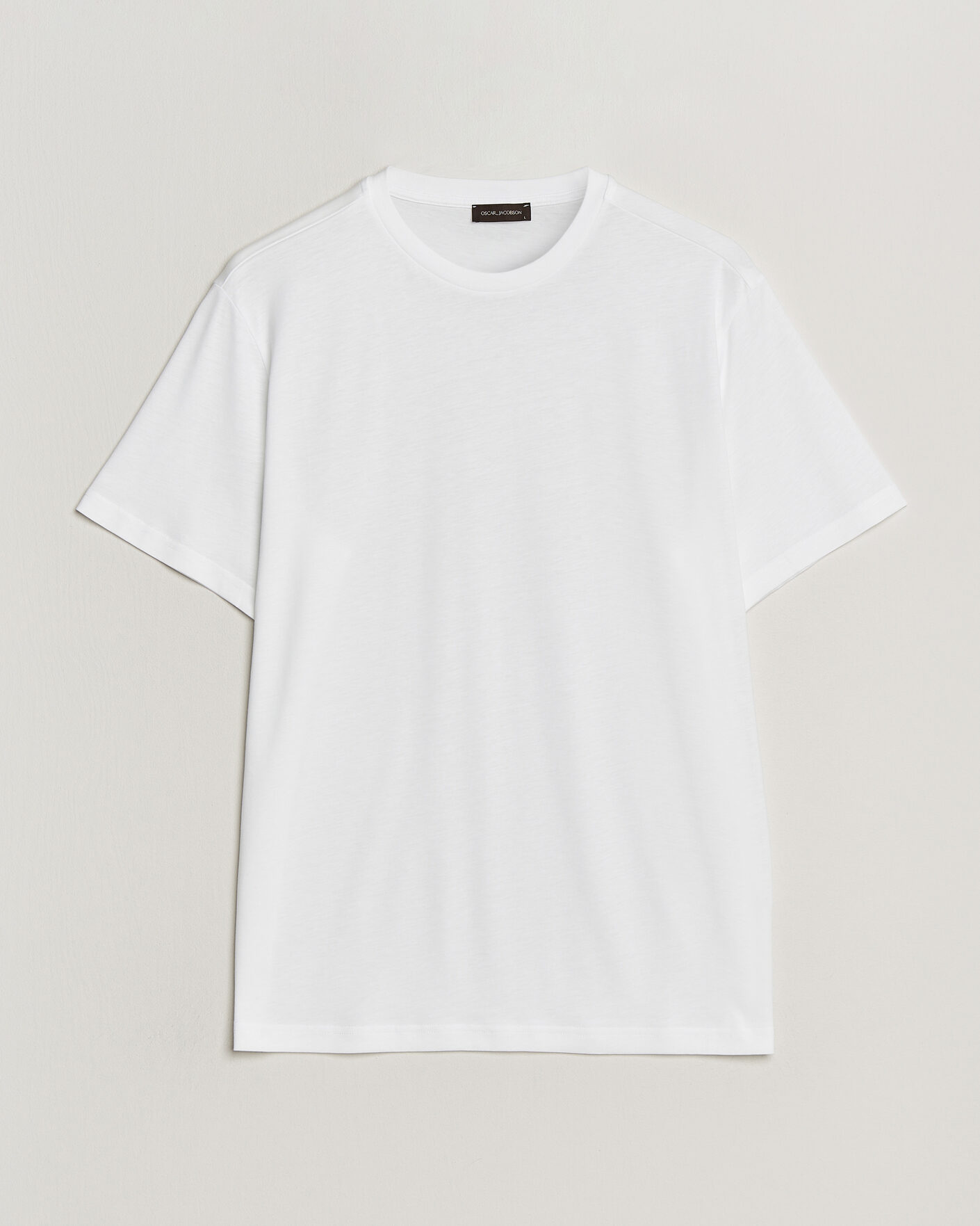 Men | T-Shirts | Oscar Jacobson | Kim Lyocel/Cotton T-Shirt White