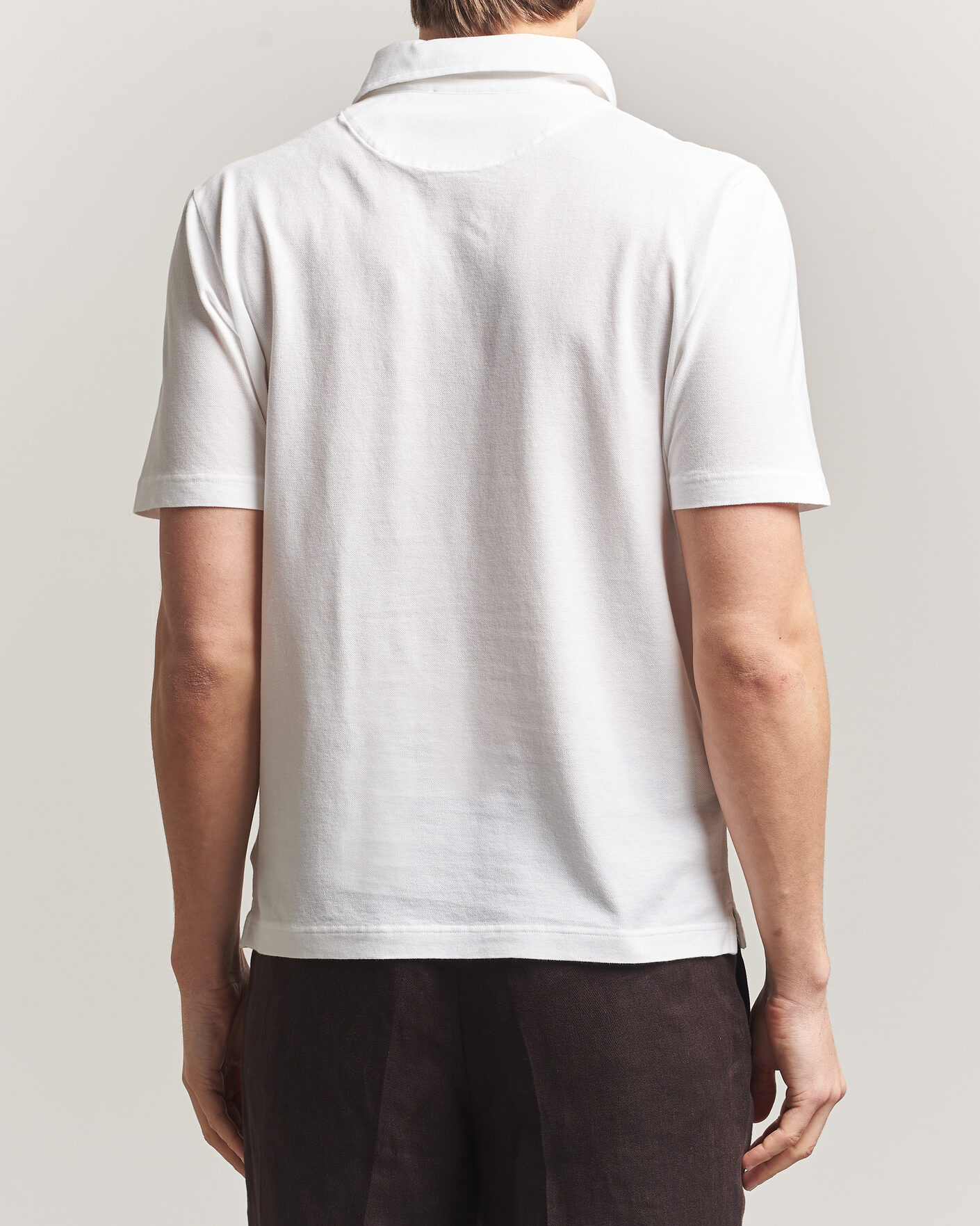 Men | Polo Shirts | Zanone | Soft Cotton Piquet Polo White