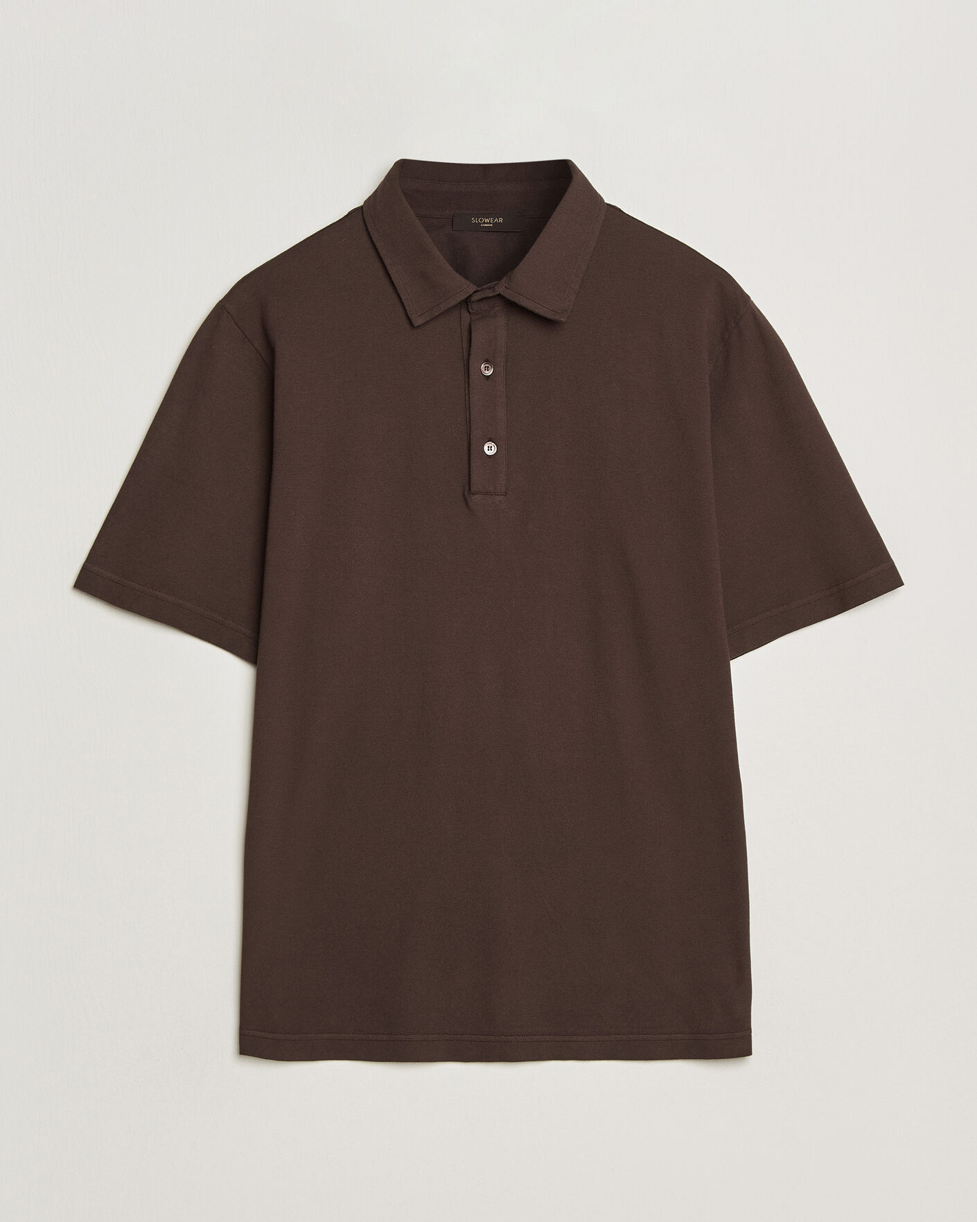 Men | Polo Shirts | Zanone | Soft Cotton Piquet Polo Chocolate