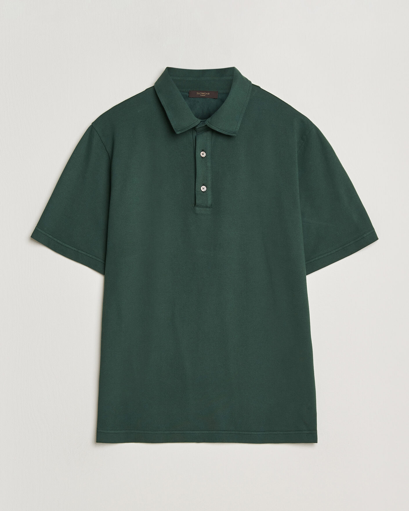Men | Polo Shirts | Zanone | Soft Cotton Piquet Polo Dark Green