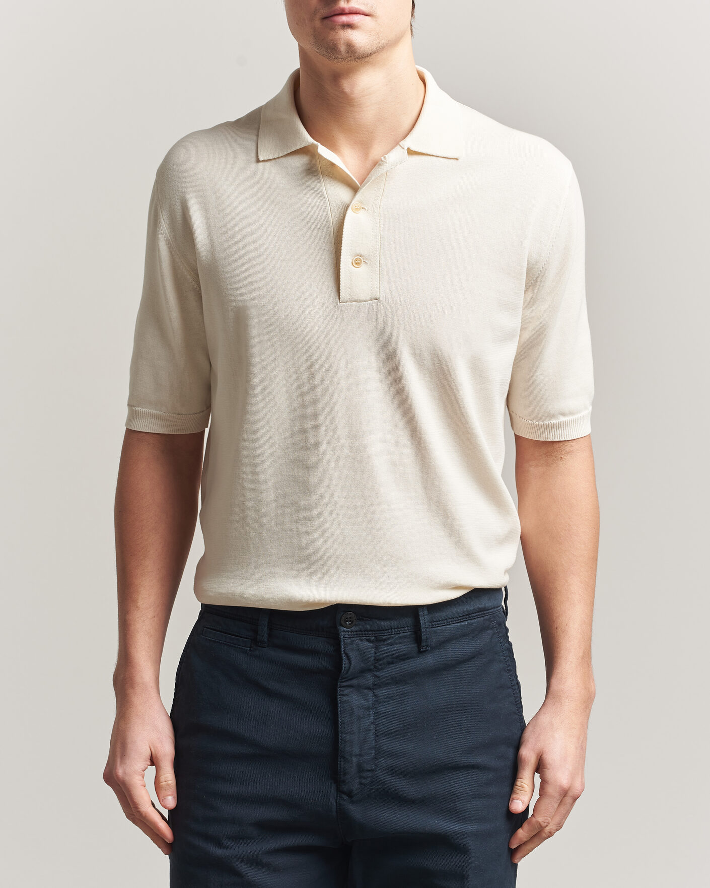 John Smedley Adrian Slim Fit Sea Island Cotton Polo White at