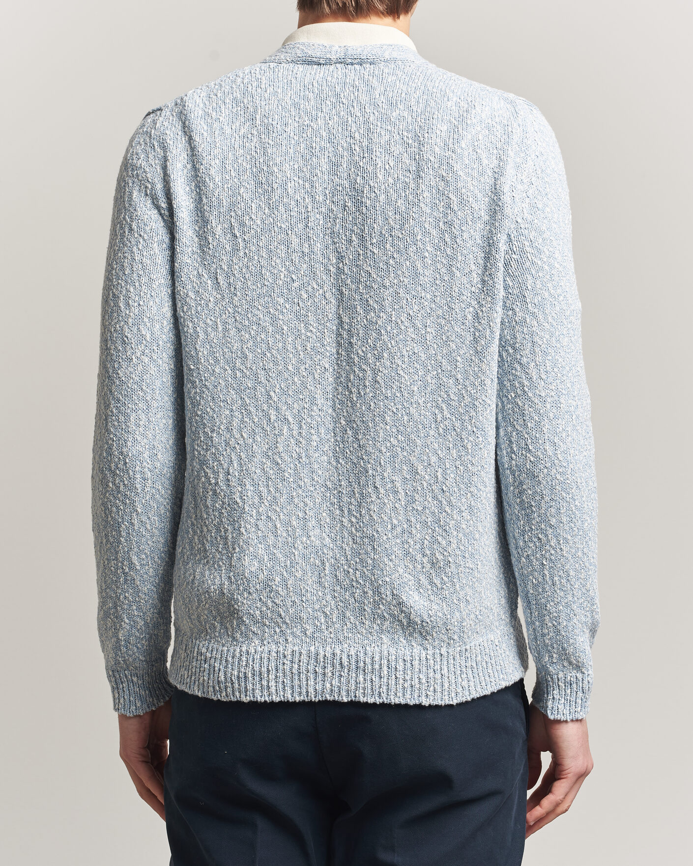Men | Sweaters & Knitwear | Zanone | Mouline Cardigan Sky Blue