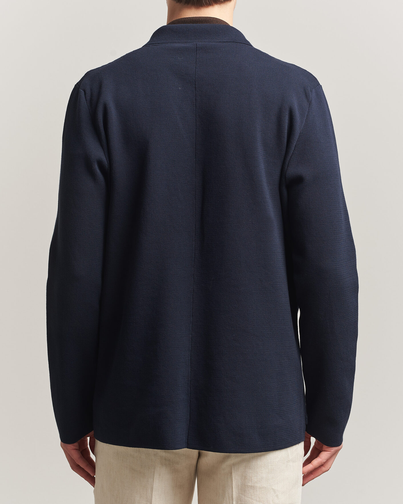 Men | Blazers | Zanone | Knitted Cotton Blazer Navy