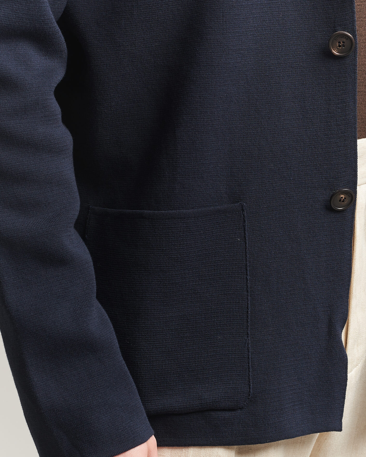 Men | Blazers | Zanone | Knitted Cotton Blazer Navy