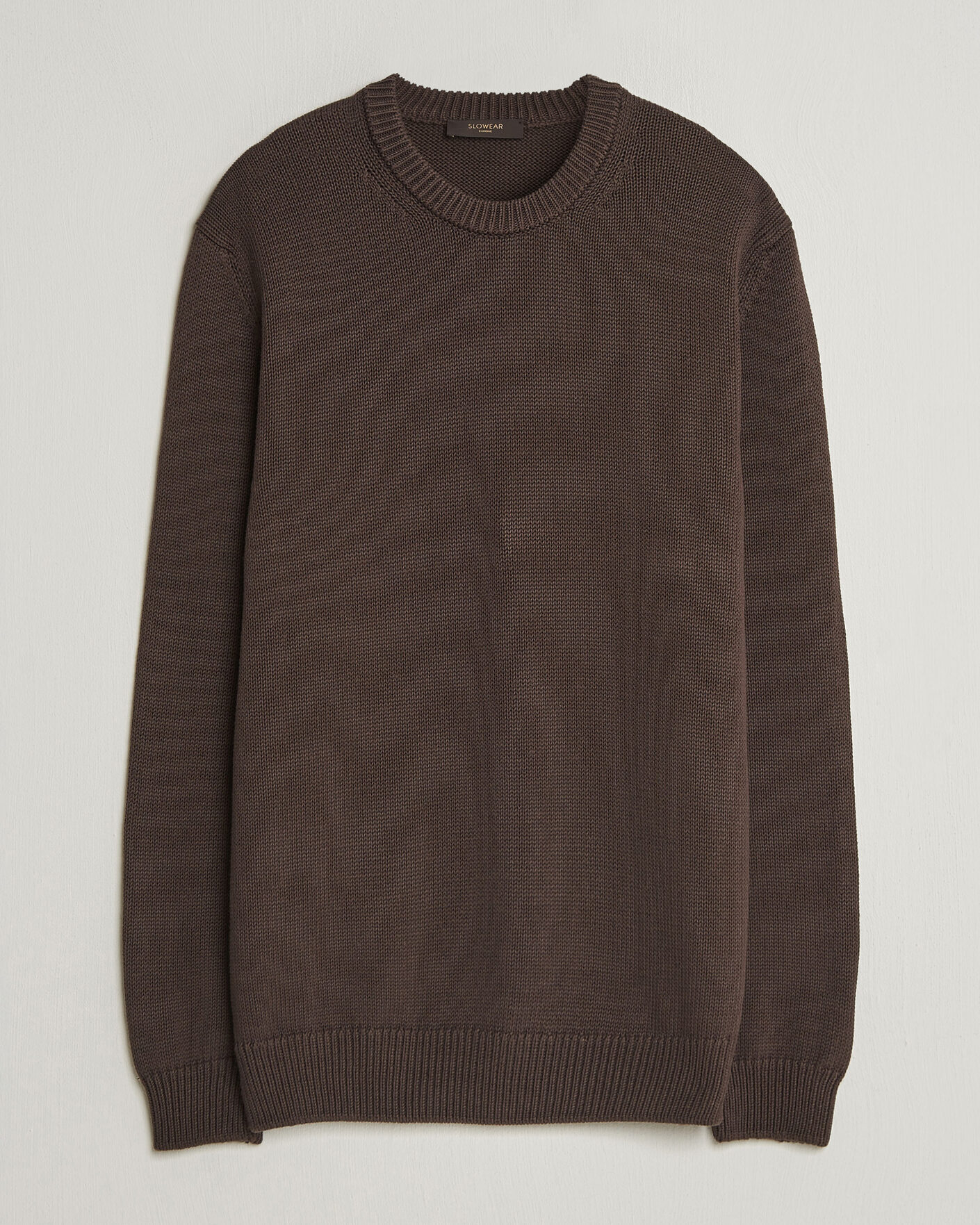 Men | Sweaters & Knitwear | Zanone | Soft Cotton Crew Neck Sweater Chocolate
