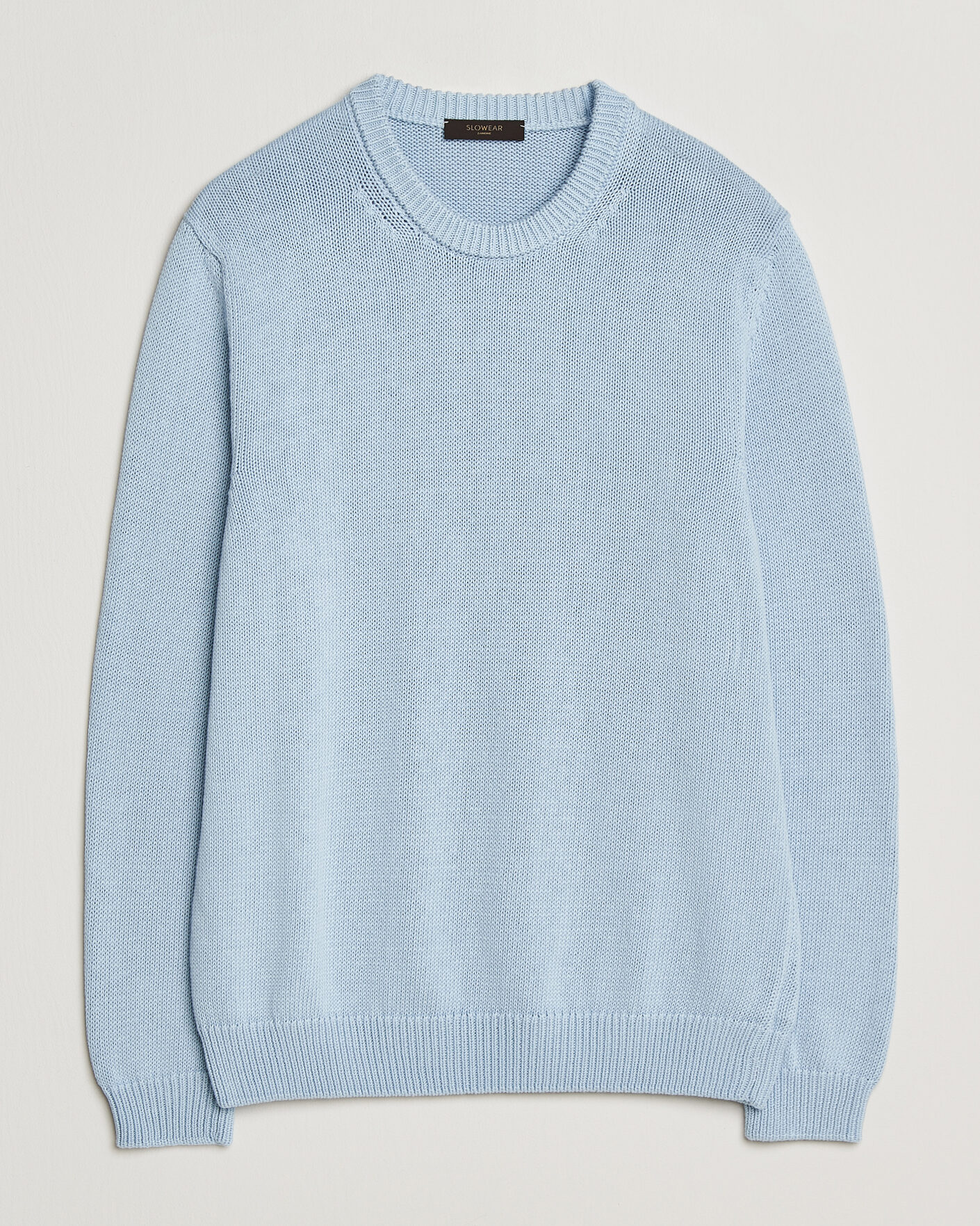 Men | Sweaters & Knitwear | Zanone | Soft Cotton Crew Neck Sweater Sky Blue