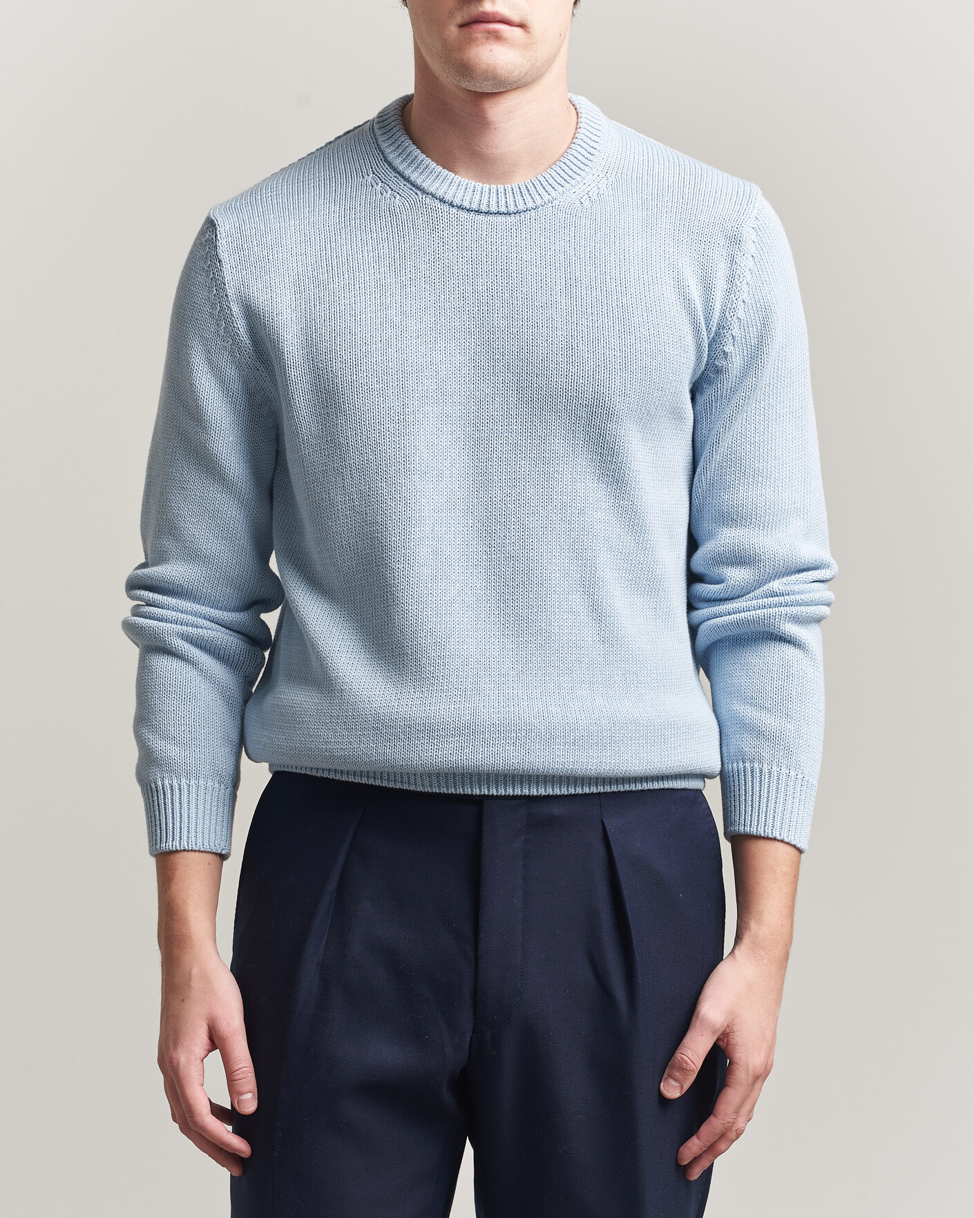 Giorgio Armani Alpaca Wool Sweater Light Blue at CareOfCarl.com