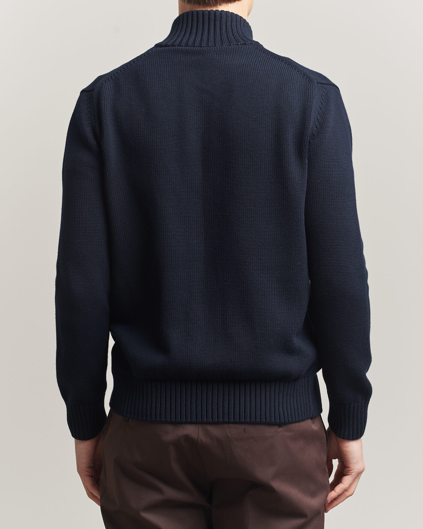 Zanone Soft Cotton Chioto Cardigan Navy at CareOfCarl.com