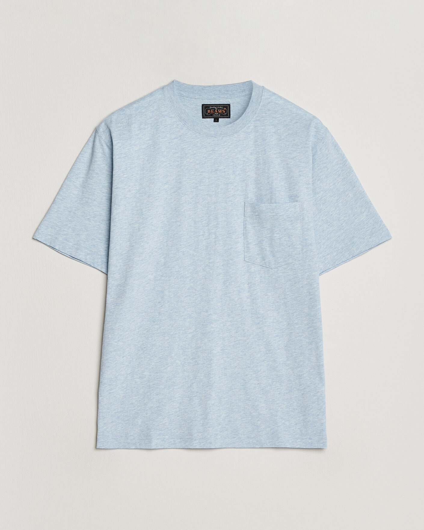 Men | T-Shirts | BEAMS PLUS | Pocket Tee Sax Blue
