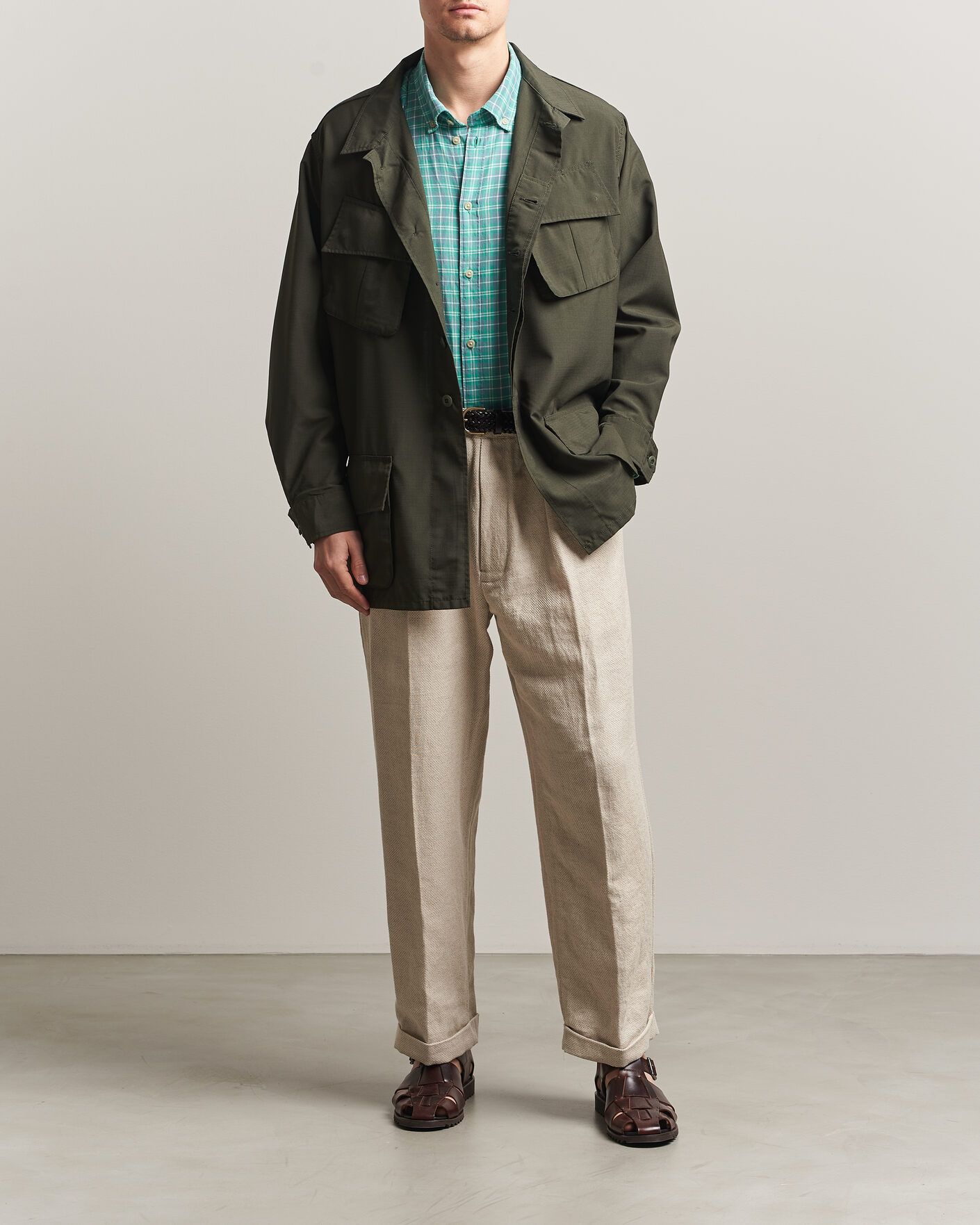 BEAMS PLUS コットン ジャケット カーキ S BEAMS+（ビームスプラス
