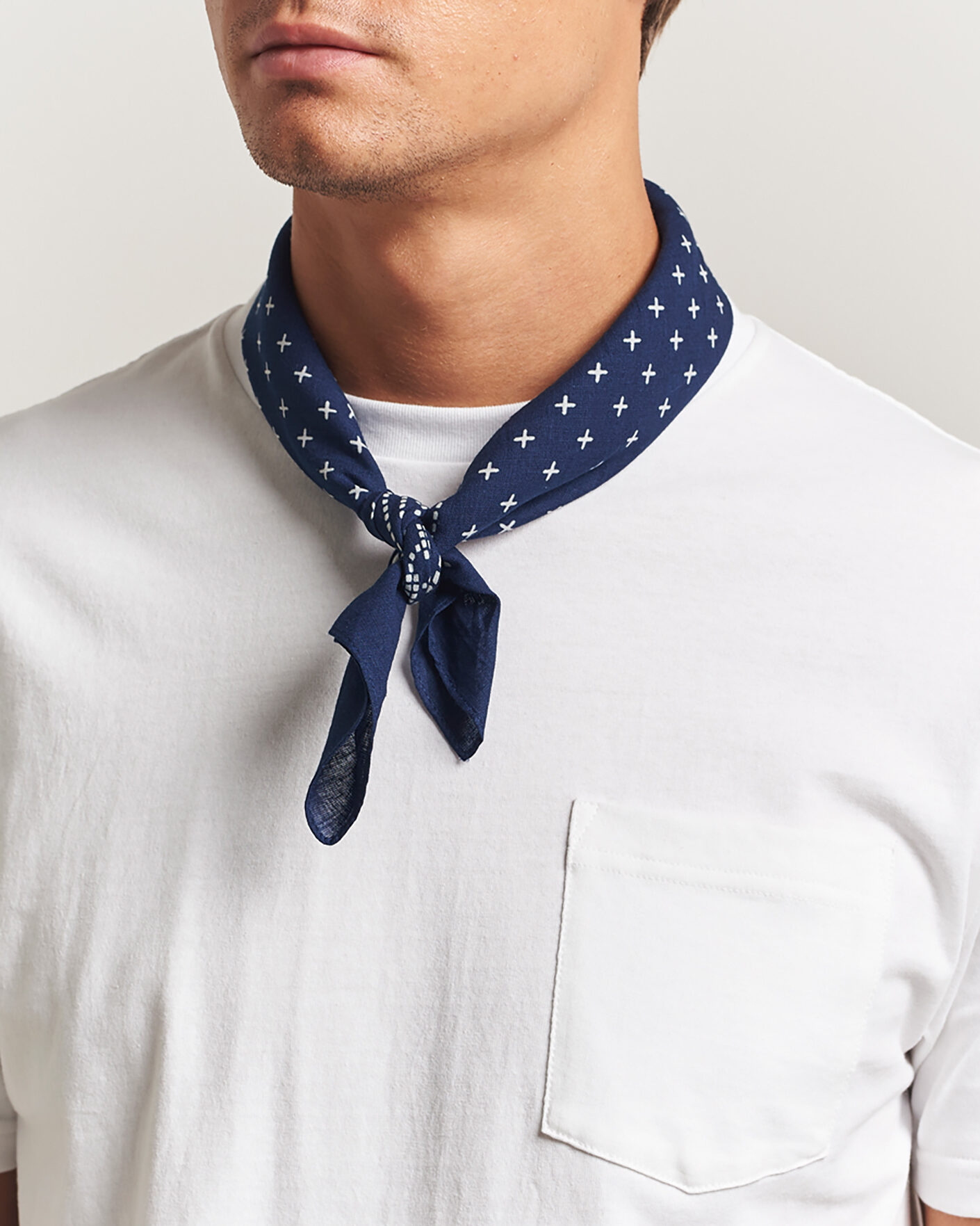 Men | Pocket Squares | BEAMS PLUS | 2-Pack Bandana Indigo Blue