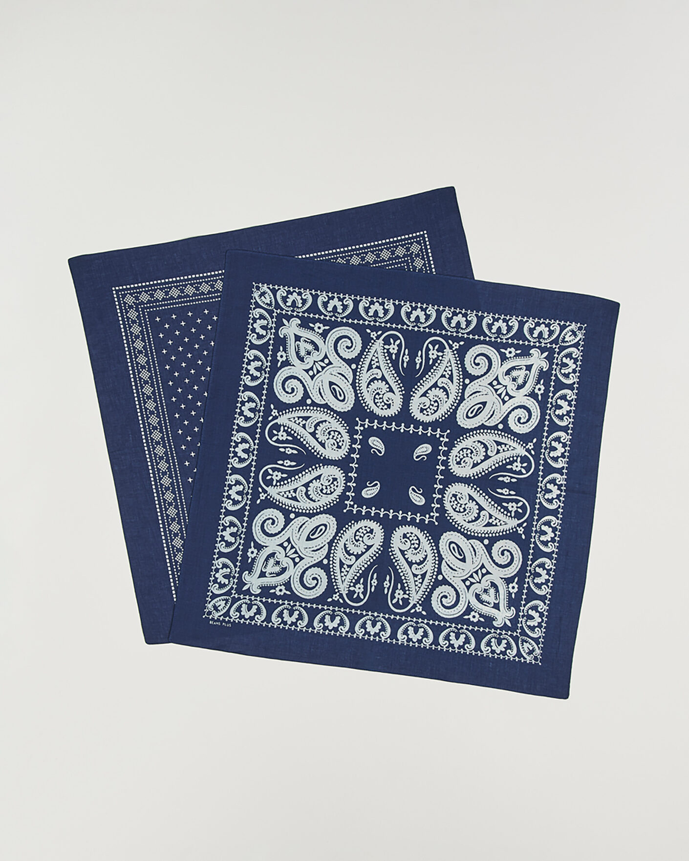 Men | Pocket Squares | BEAMS PLUS | 2-Pack Bandana Indigo Blue