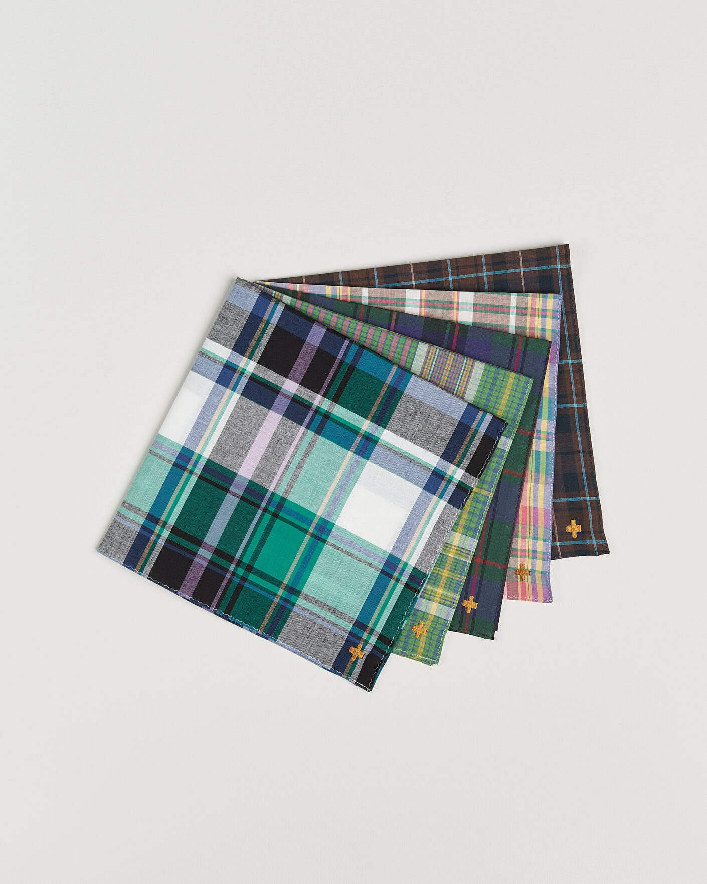 Men | Pocket Squares | BEAMS PLUS | 5-Pack Madras Handkerchief Multicolour