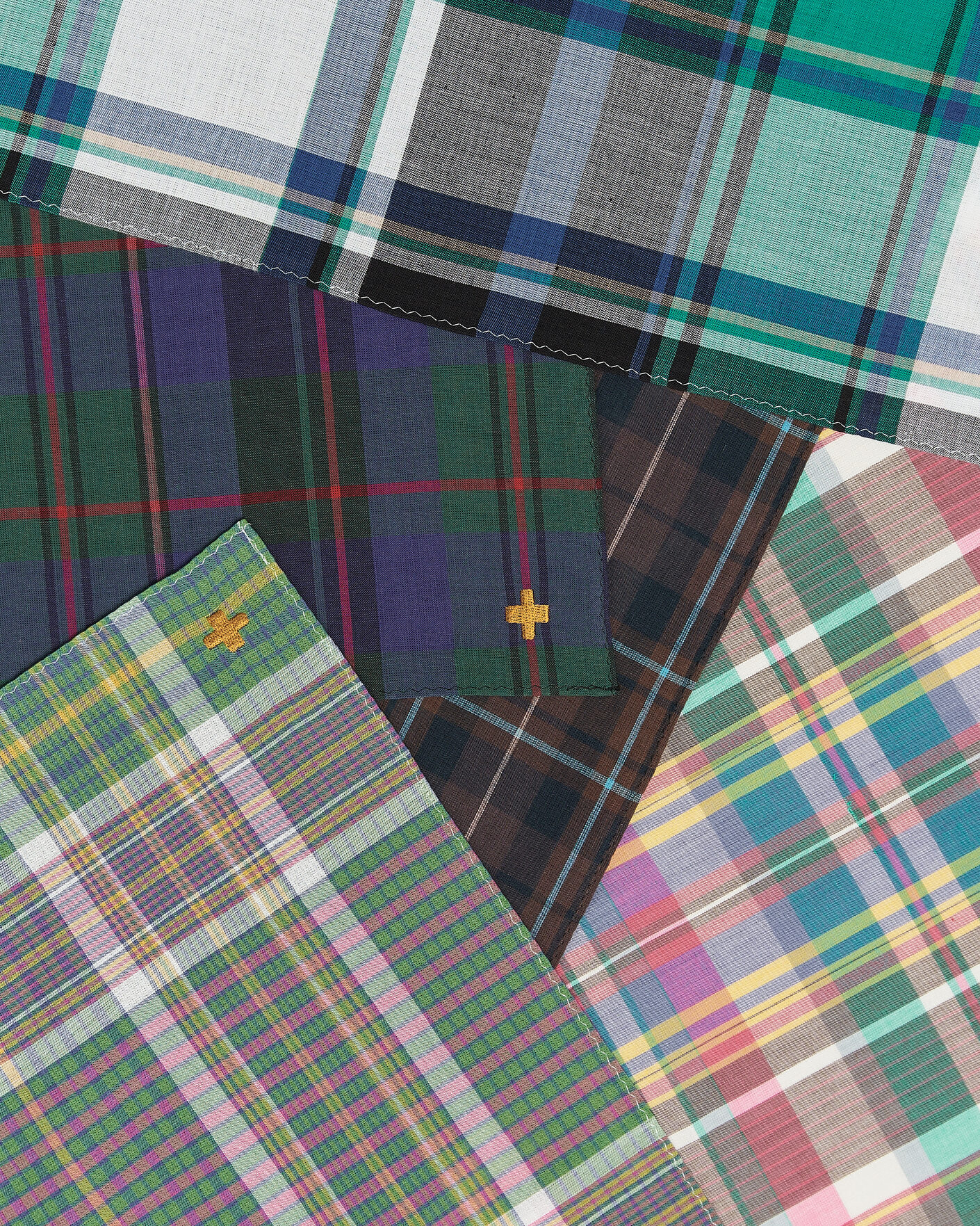 Men | Pocket Squares | BEAMS PLUS | 5-Pack Madras Handkerchief Multicolour