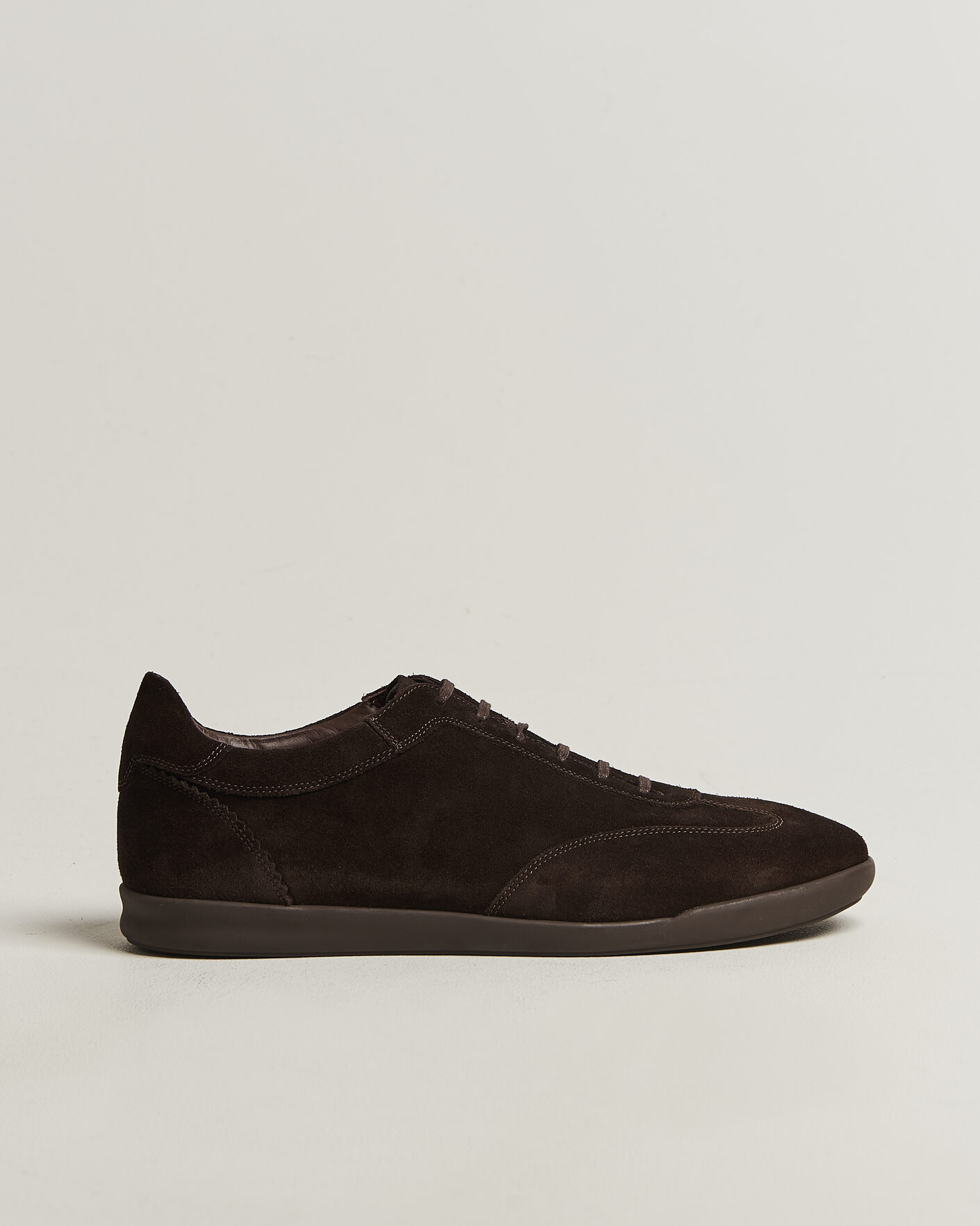Men | Sneakers | Loake Shoemakers | Mayfair Suede Dress Sneaker Dark Brown