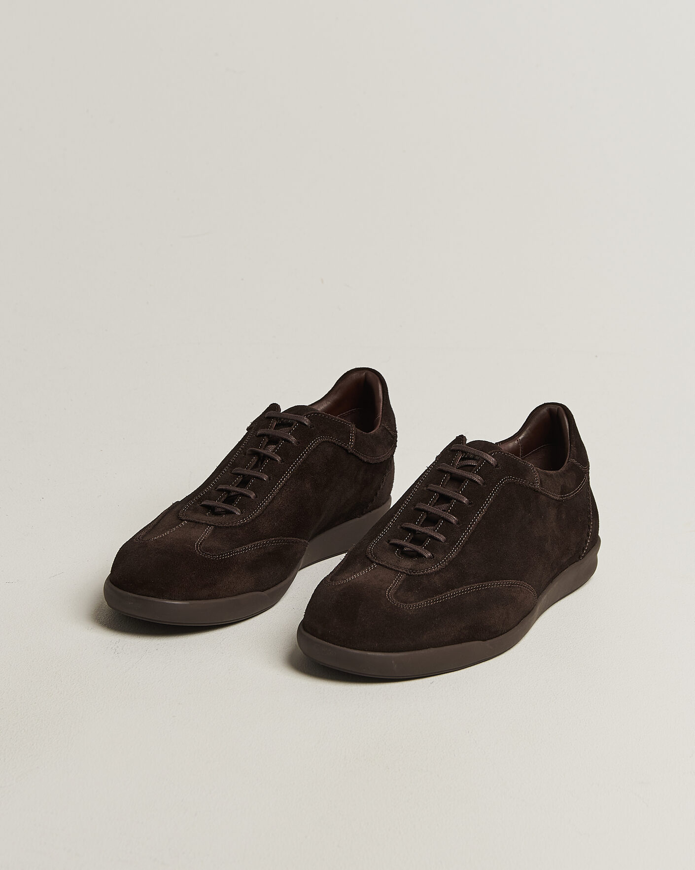 Men | Sneakers | Loake Shoemakers | Mayfair Suede Dress Sneaker Dark Brown
